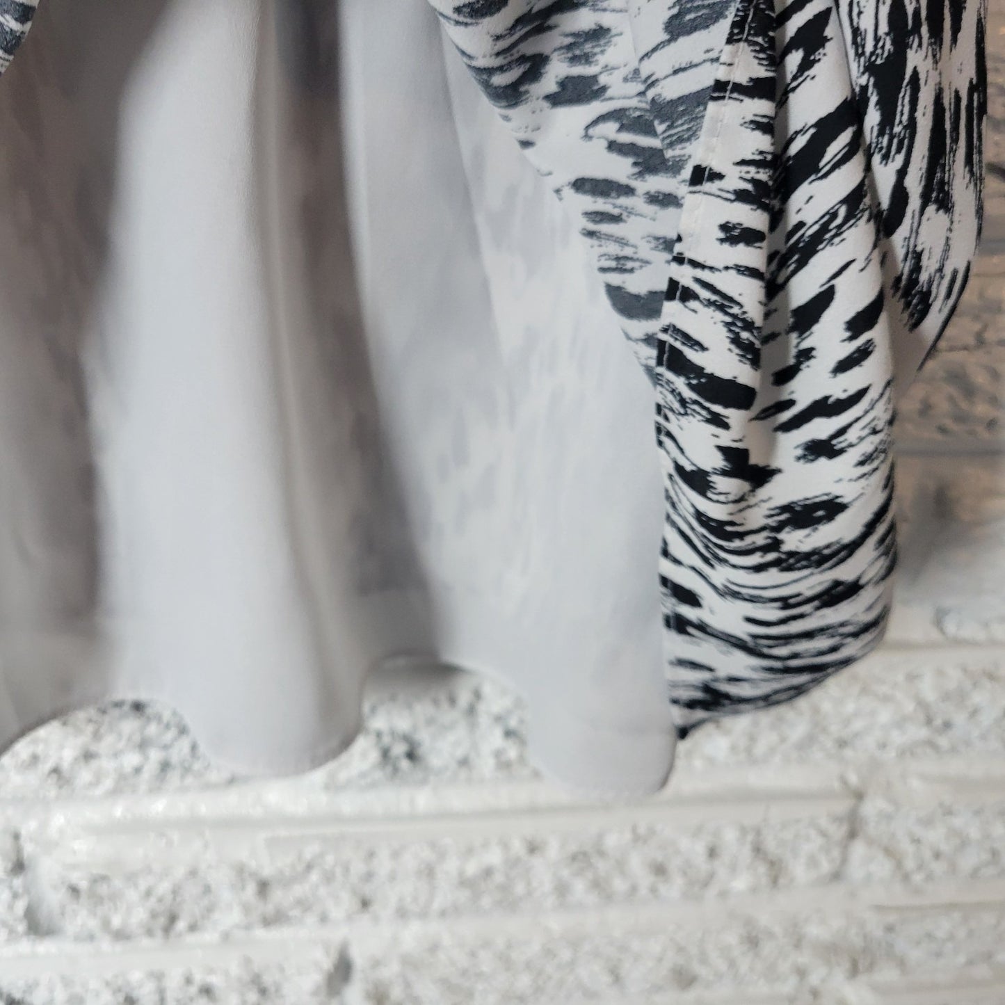 Nine West Womens Top XXL Sleeveless Black Watercolor Polyester Lightweight Lined