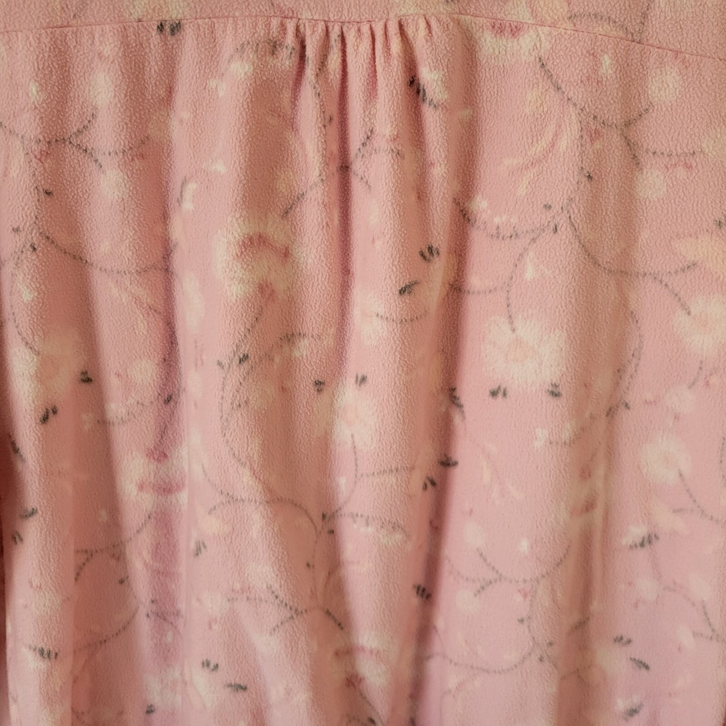 Adonna Women Nightgown XXL Plus Long Sleeve Pink Fleece Lace Trim Quarter Button