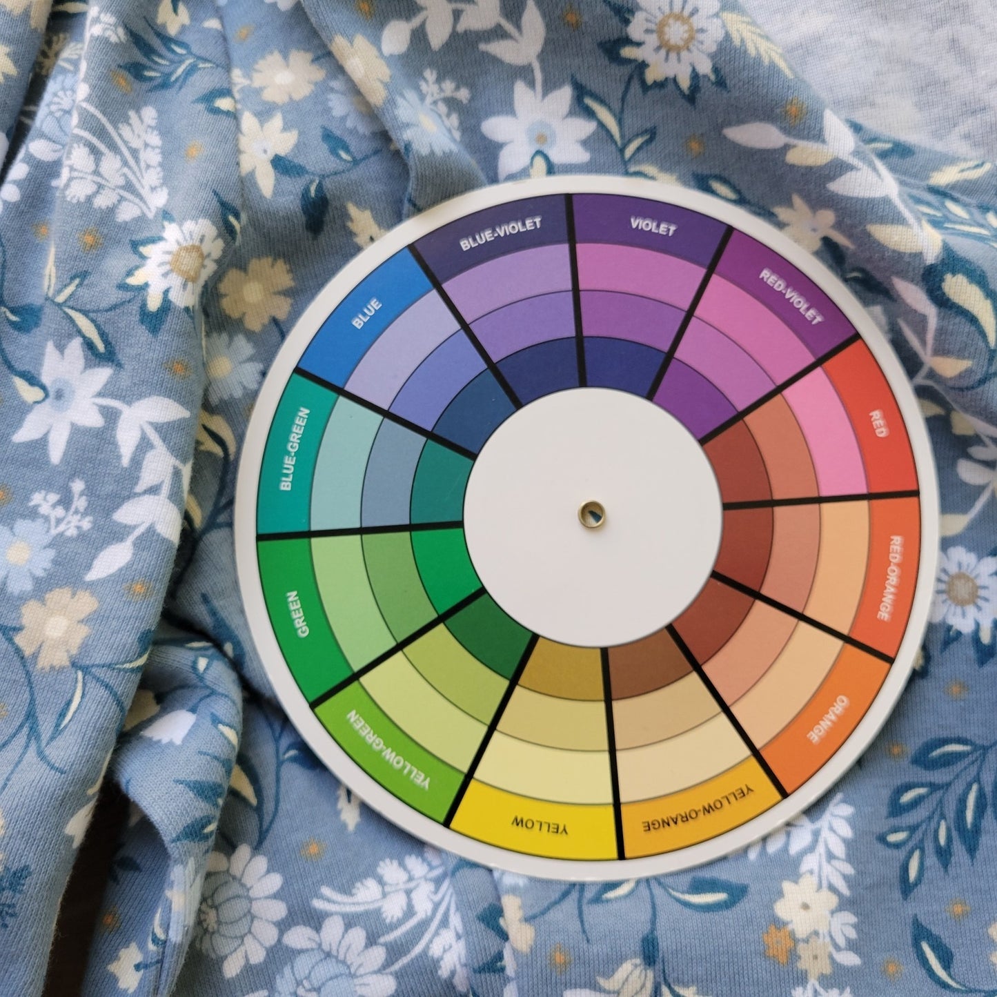 Croft Barrow Womens Top XL Tee Classic Long Sleeve Blue Floral Cotton Comfy