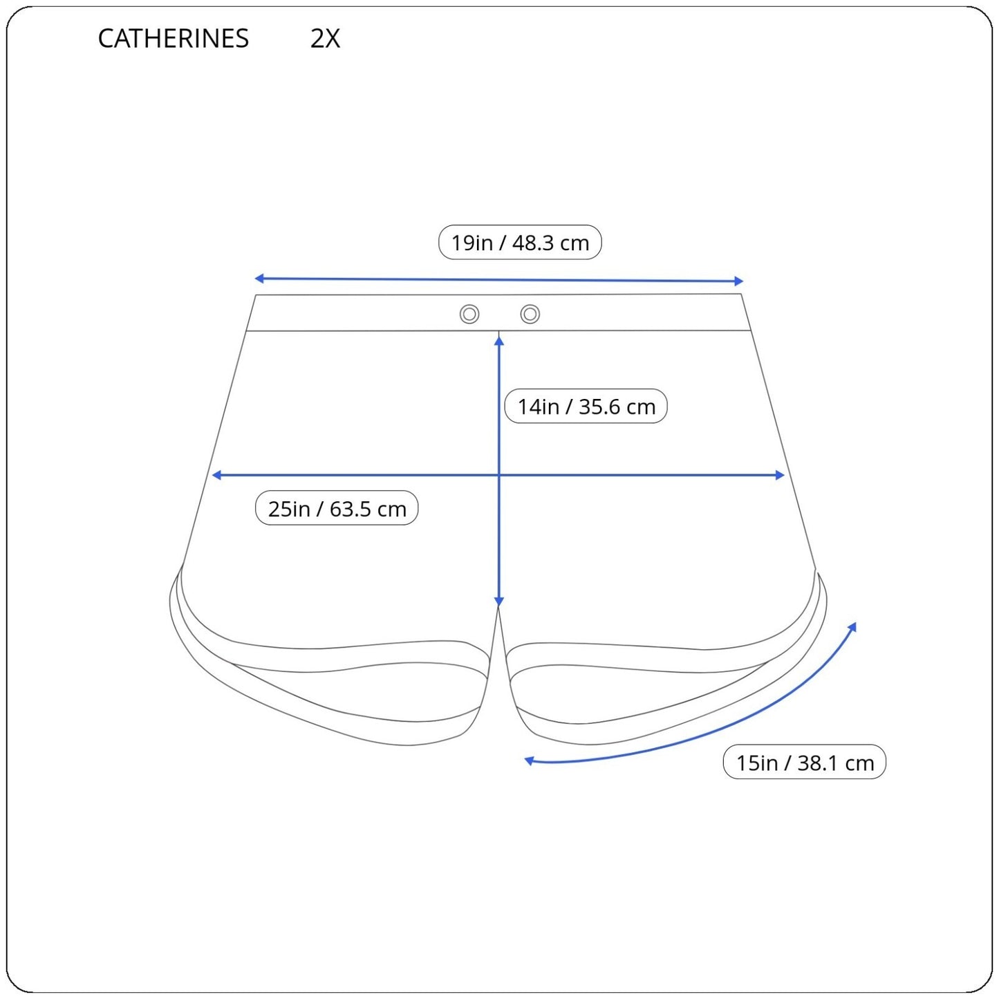 Catherines Suprema Womens Shorts 2x 22W 24W Black Pulll On Cotton Blend Pockets