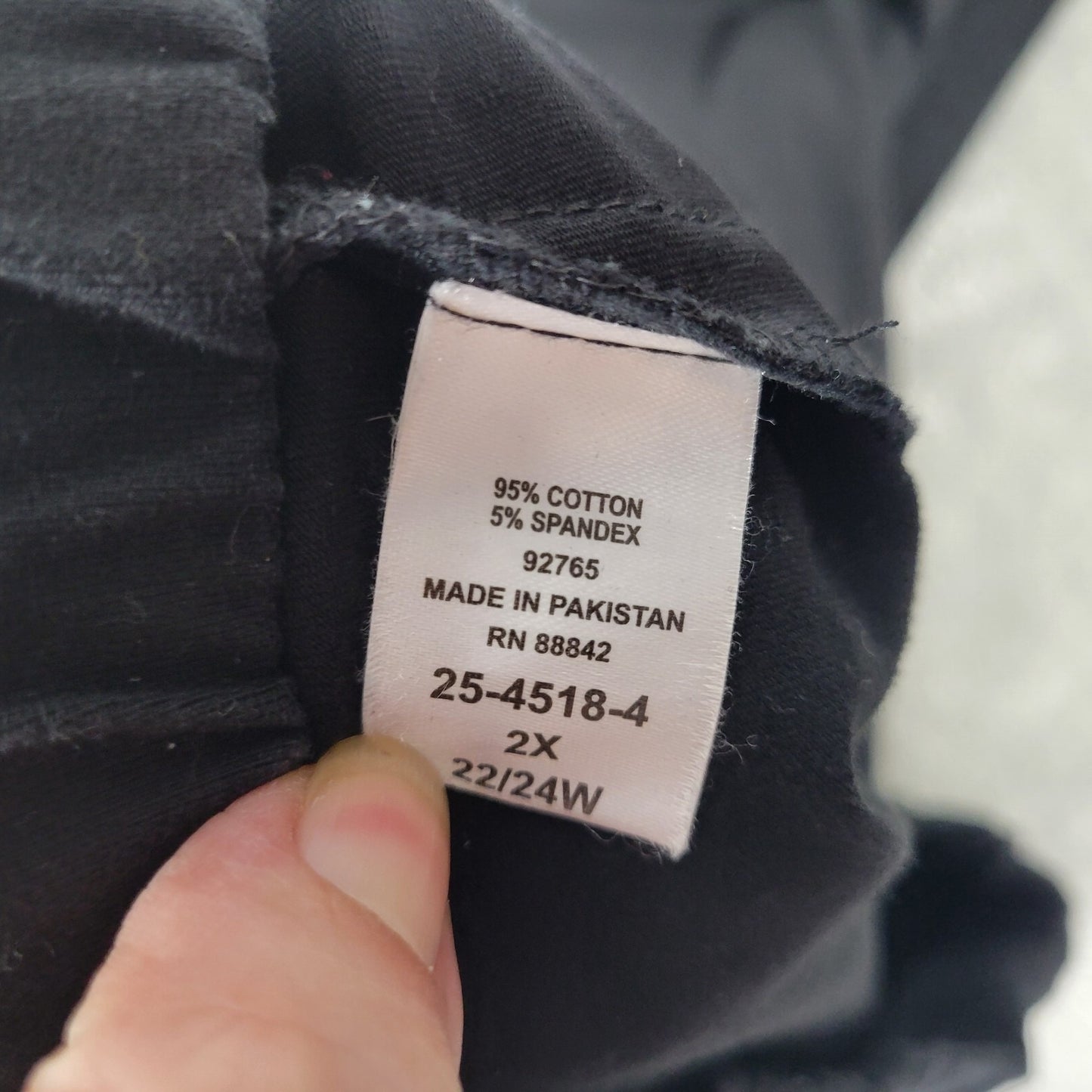 Catherines Suprema Womens Shorts 2x 22W 24W Black Pulll On Cotton Blend Pockets