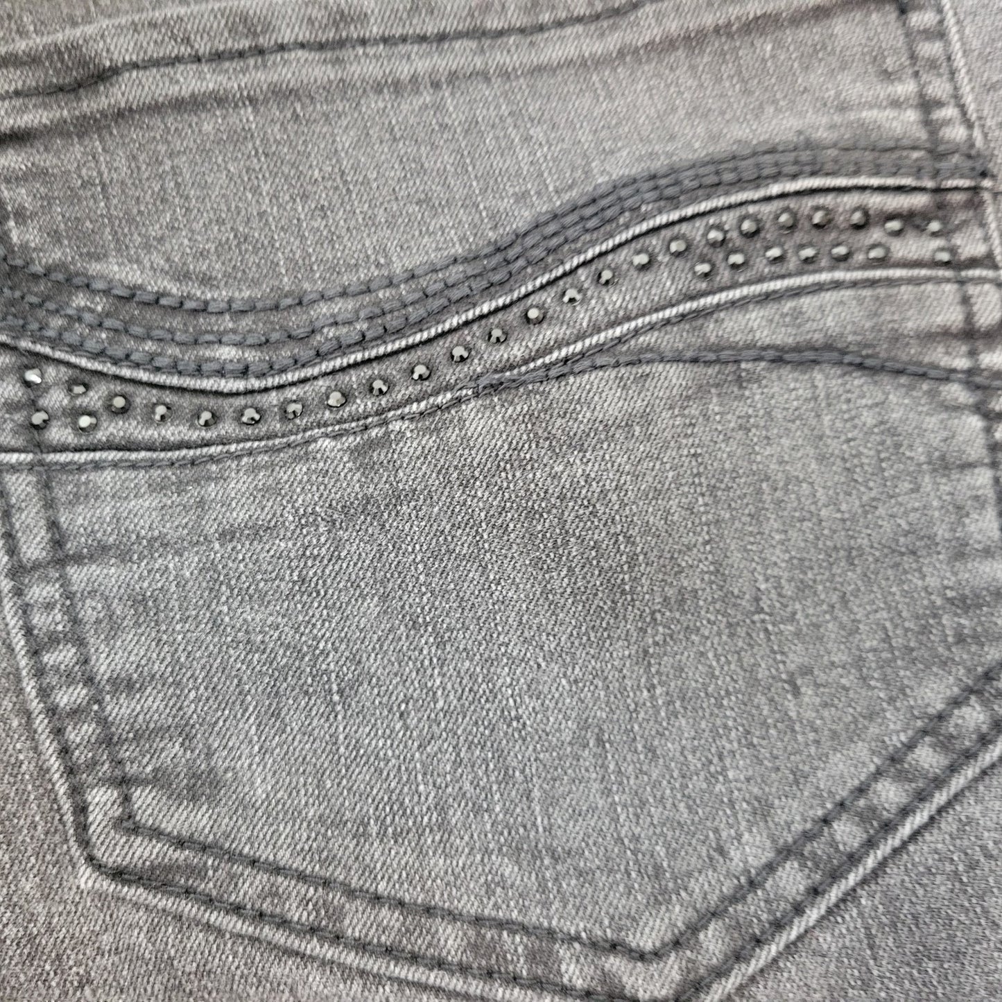 Riders By Lee Womens Jeans 16W Plus Boot Cut Muted Black Denim Zip Fly Pockets