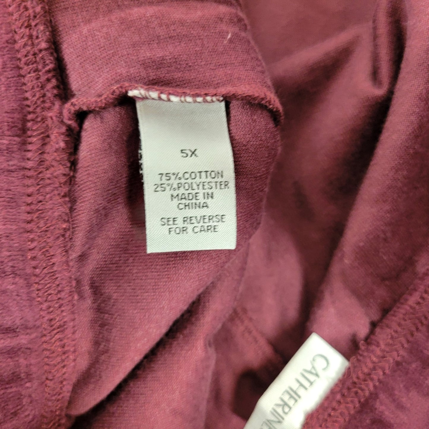 Catherines Women Pants 5X Plus Pull On Jogger Purple Velour Pockets Comfy Casual