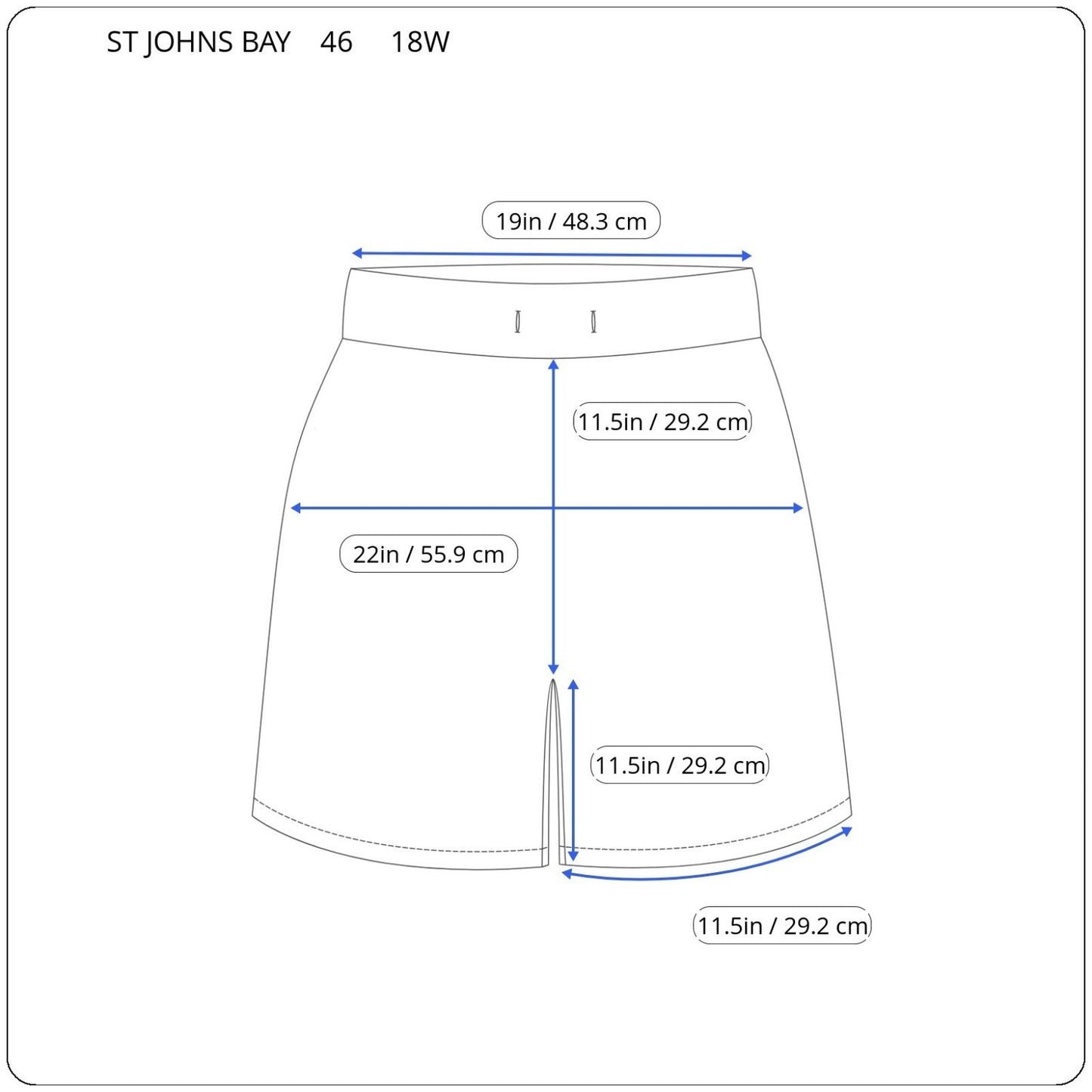 St. John's Bay Women's Shorts 18W Brown 100% Cotton Pockets Drawstring BRO29E