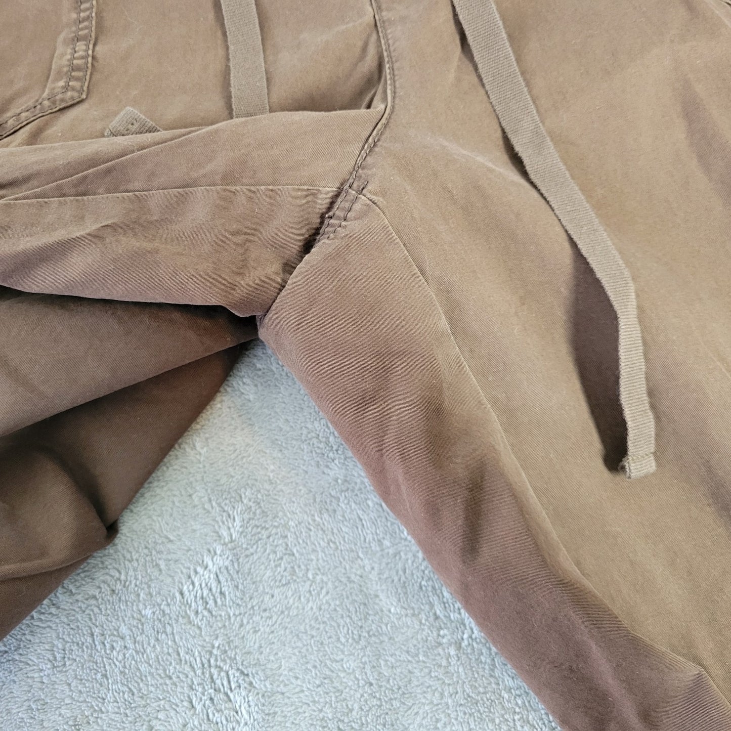 St. John's Bay Women's Shorts 18W Brown 100% Cotton Pockets Drawstring BRO29E