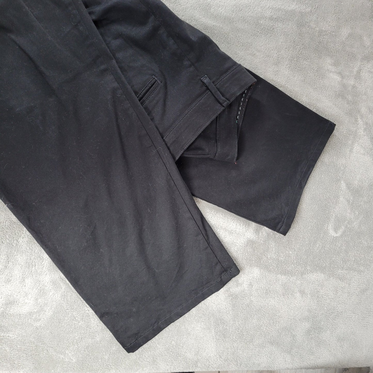 Lee All Day Womens Pants 18 Plus Straight Leg Black Zip Fly Comfy Casual Pockets