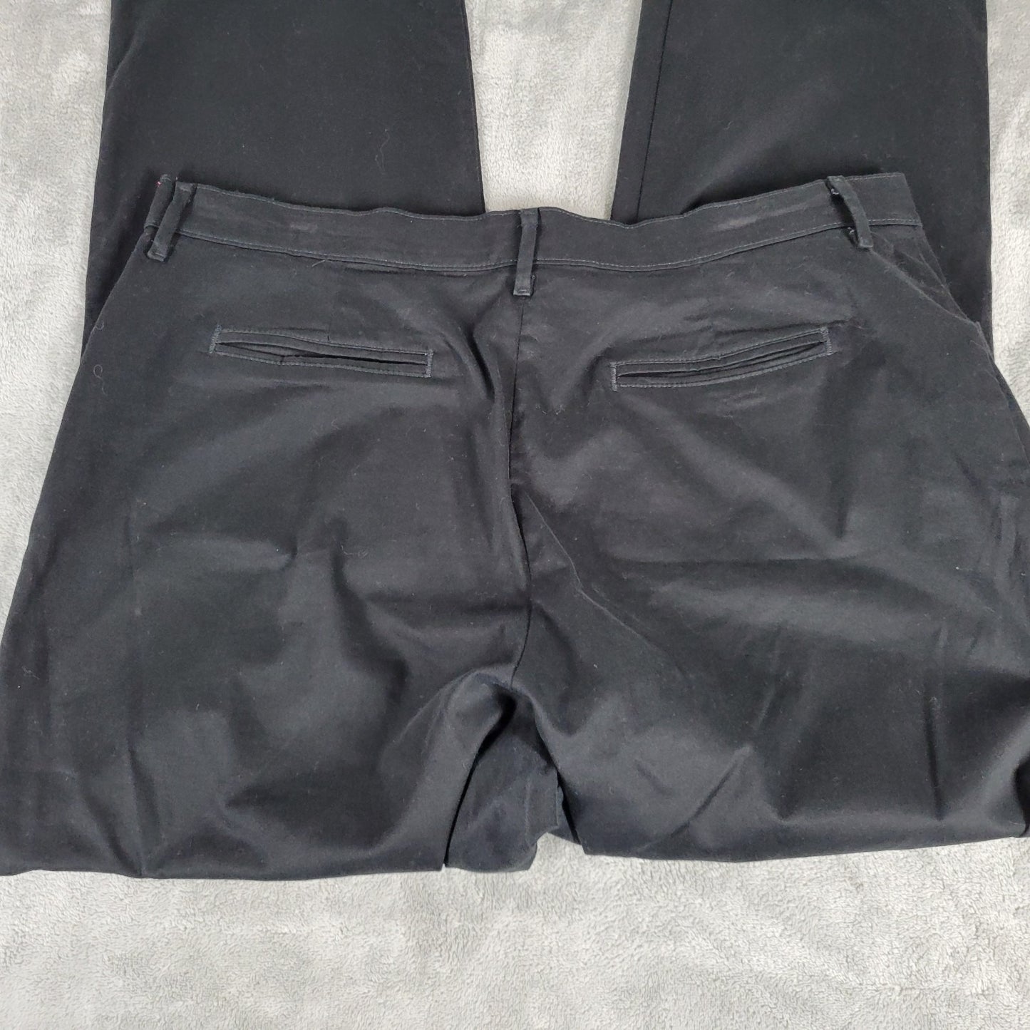 Lee All Day Womens Pants 18 Plus Straight Leg Black Zip Fly Comfy Casual Pockets