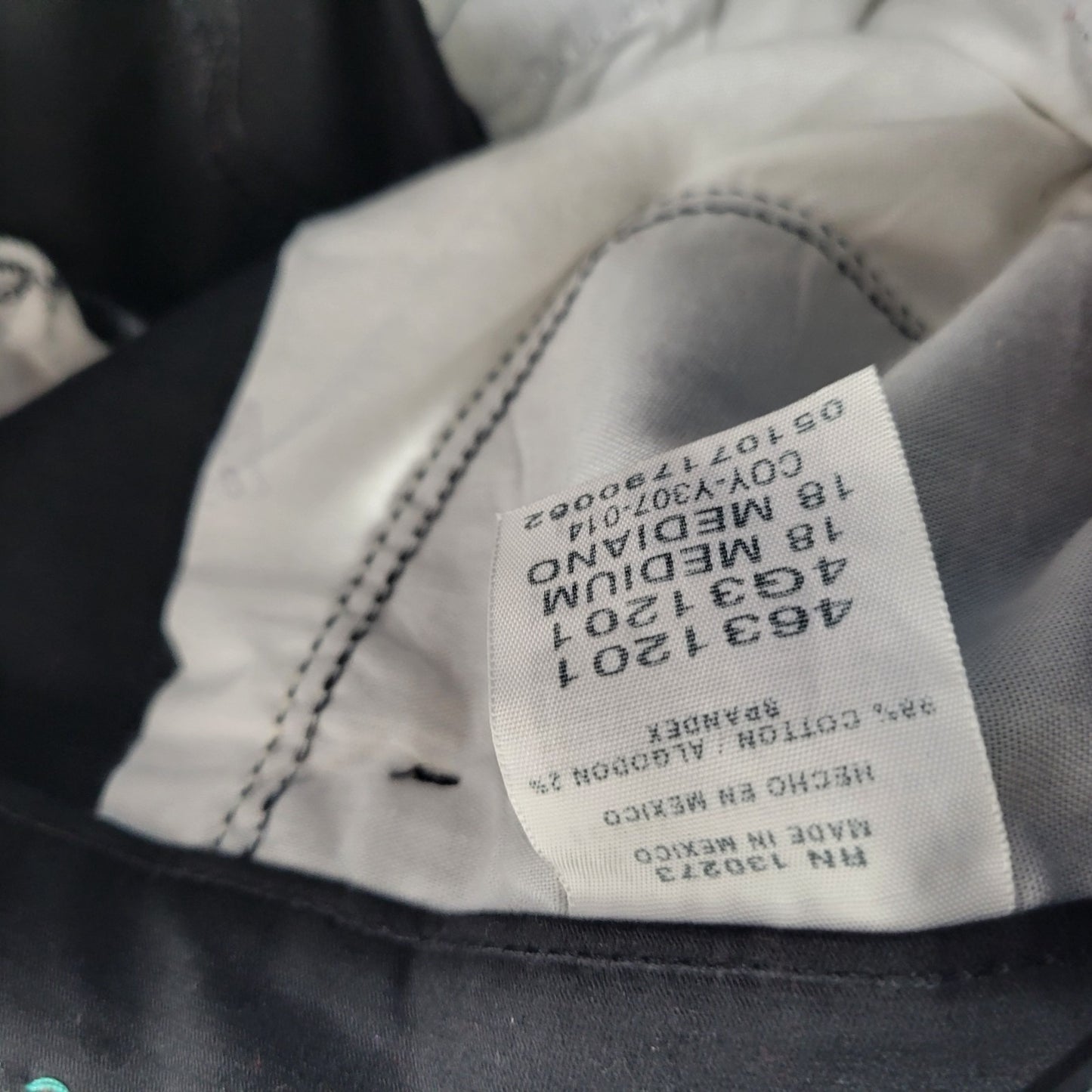 Lee All Day Womens Pants 18 Plus Straight Leg Black Zip Fly Comfy Casual Pockets