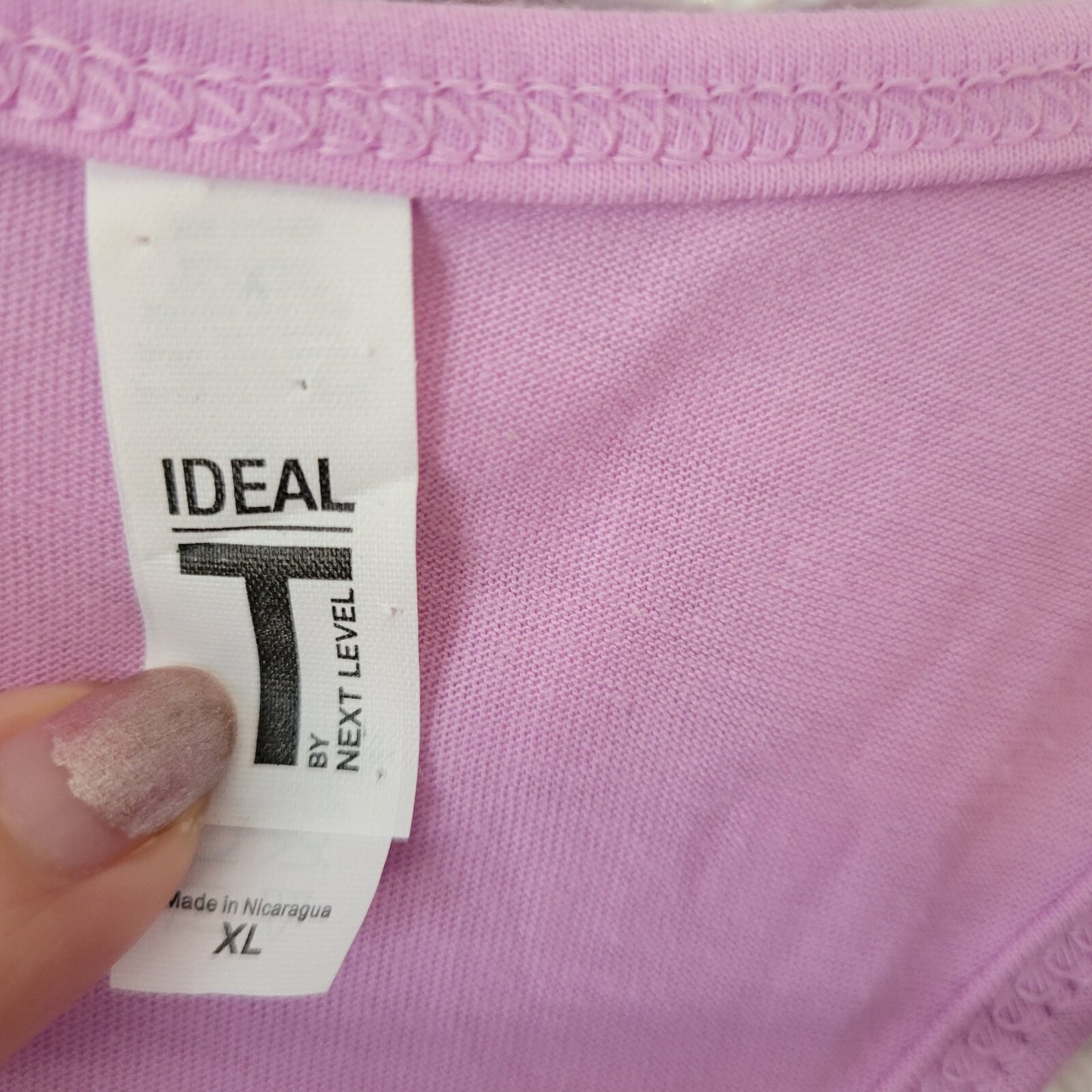 Next Level Womens Top XL Tank Lavender Inhale Confidence Exhale Doubt Racerback