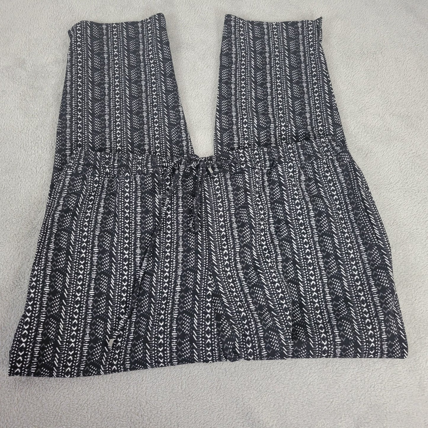 Cato Est 1946 Womens Pants 18W 20W Plus Pull On Straight Leg Black Geometric