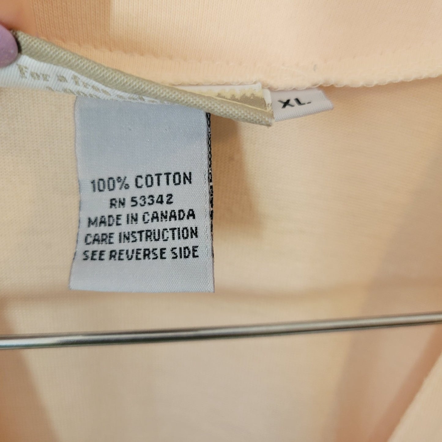 Coldwater Creek Womens Dress XL Midi Short Sleeve Pale Pink Cotton Button Up