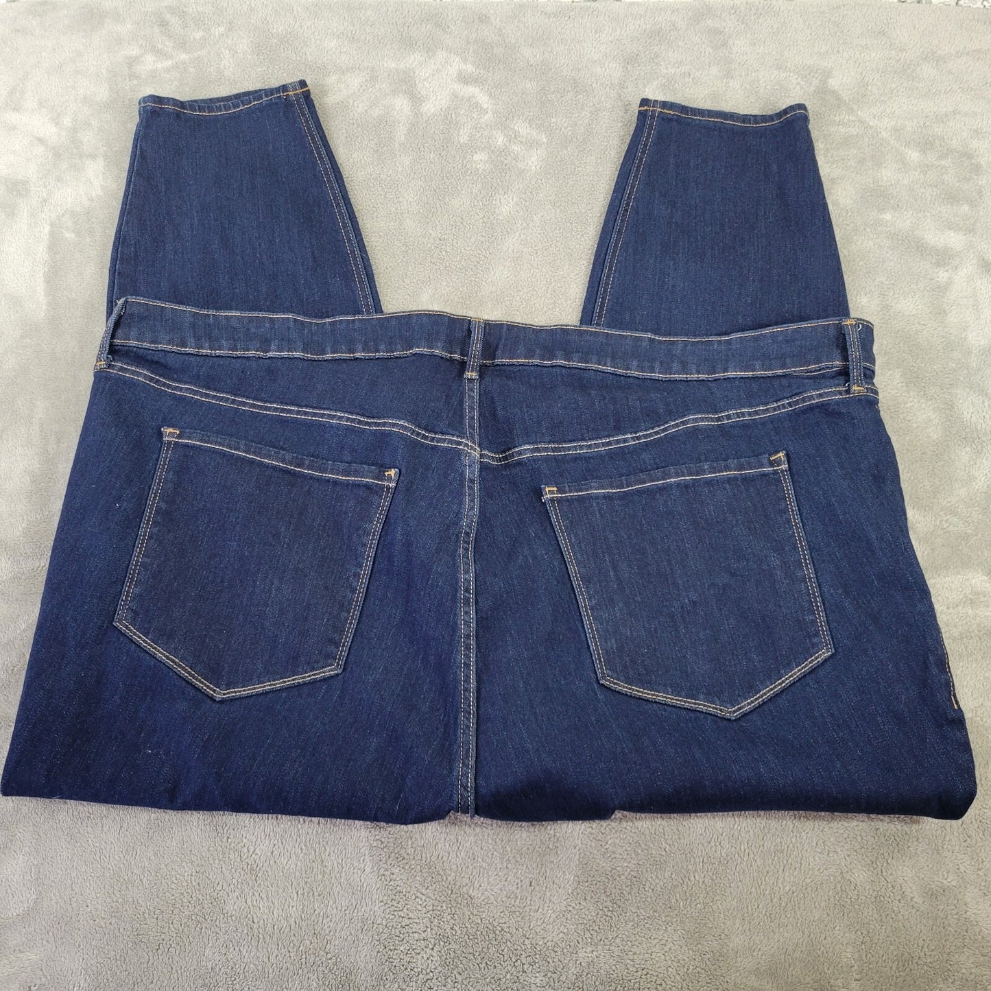 Old Navy Womens Jeans 28 Short 28WP Capri Super Skinny Zip Fly Dark Blue Denim