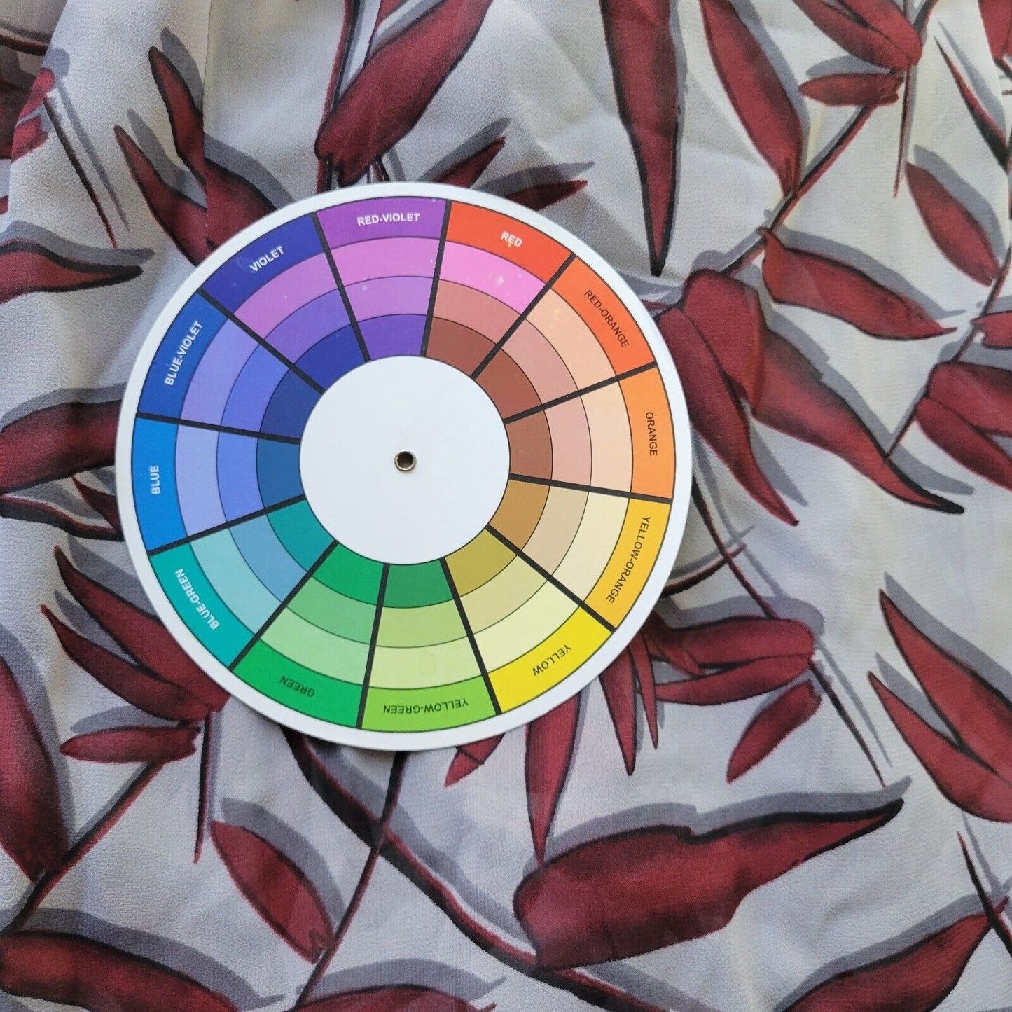 Worthington Womens Top Extra Large XL Burgundy Gray Floral Button Ruffle Sheer