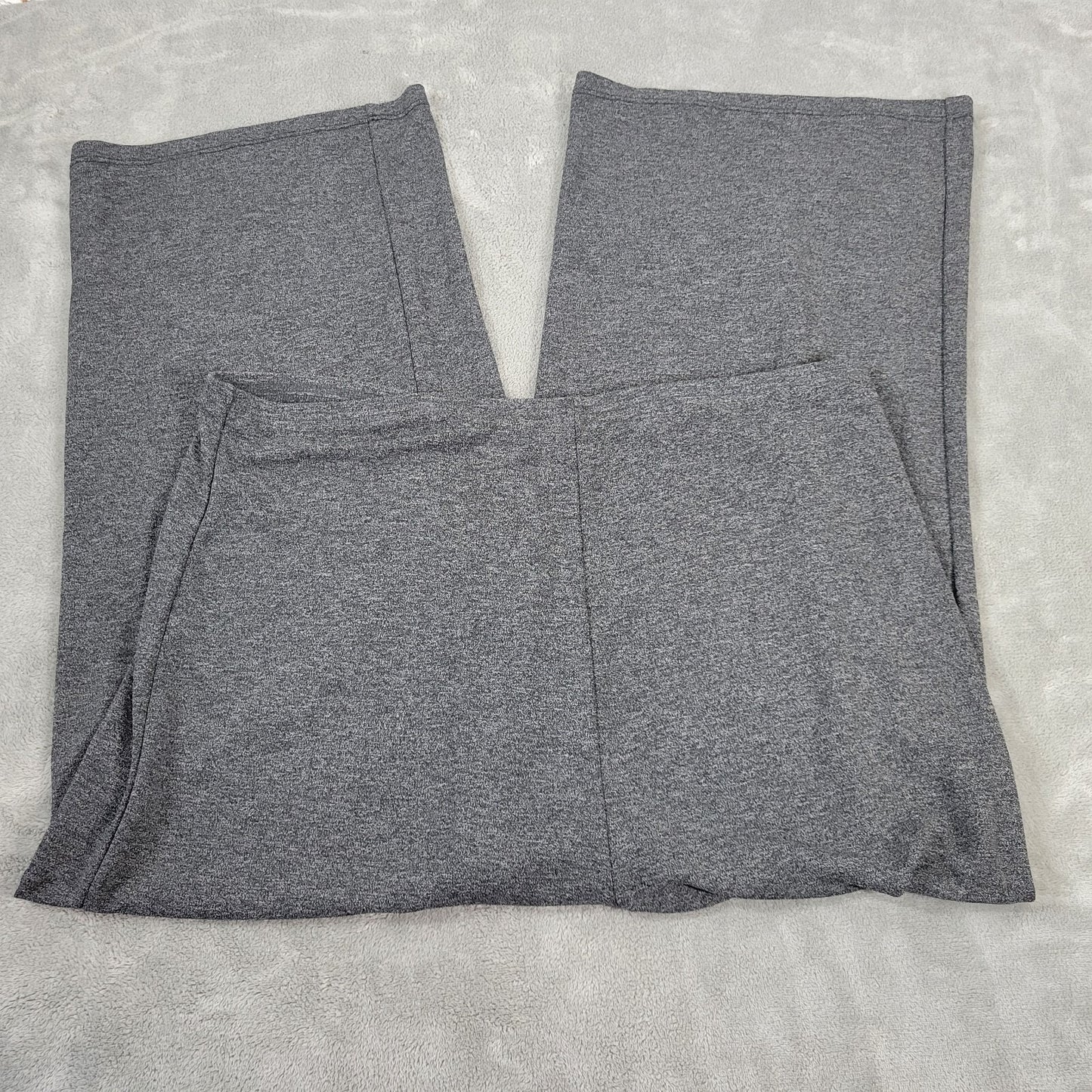 New York Co Womens Pants Extra Large Wide Leg Pull On Stretchy Gray Athletic