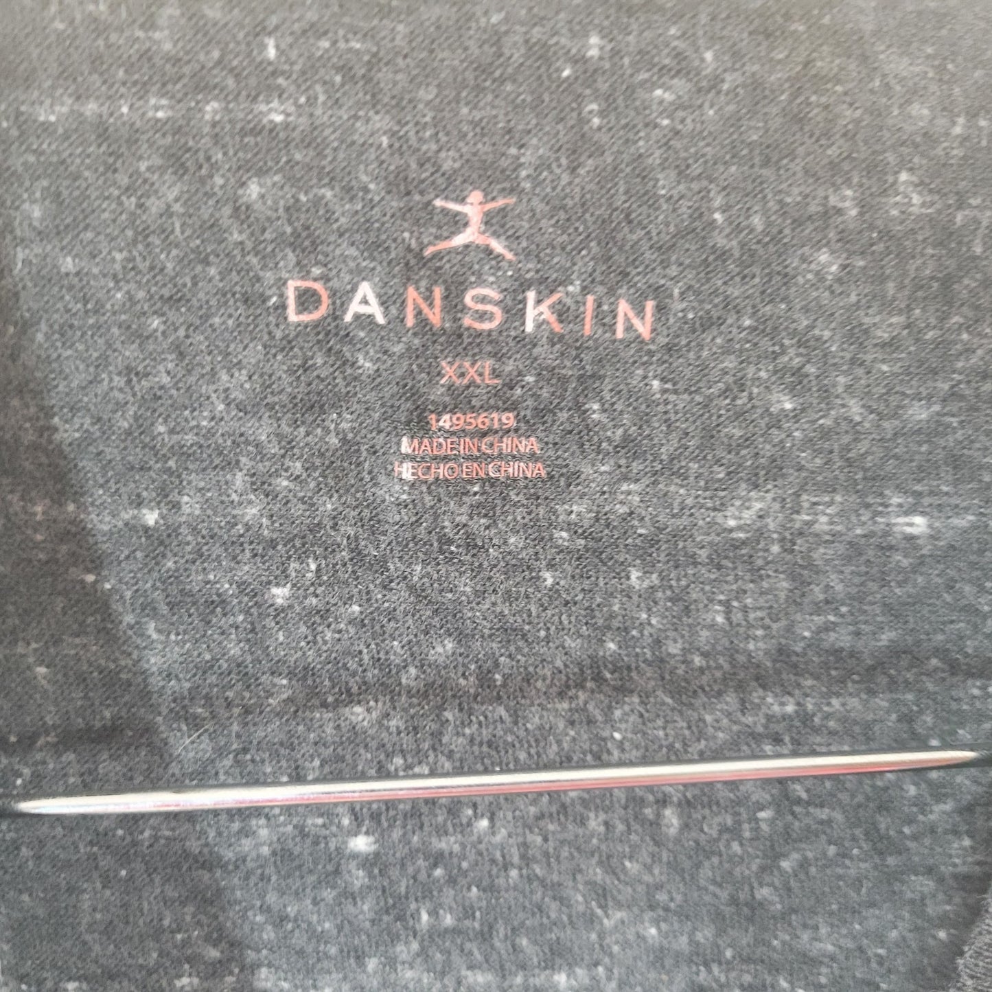 Danskin Womens Top XXL Plus Tank Knit Black Cotton Blend Lightweight Activewear