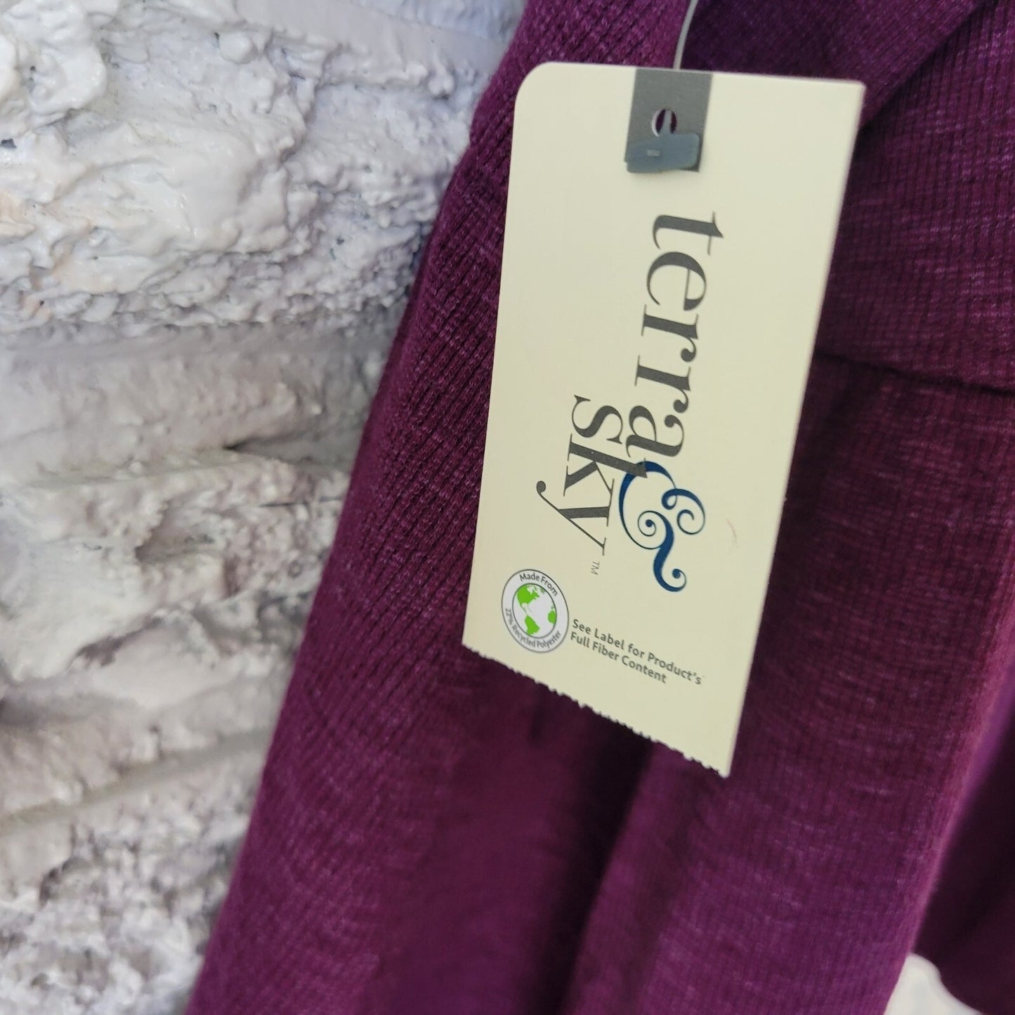 Terra Sky Womens Top 4X 28W 30W Plus Tank Swing Peplum Purple Comfy Scoop Neck