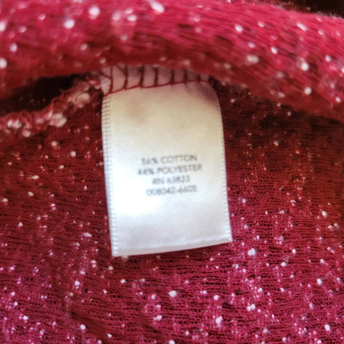 Christopher Banks Womens Top Extra Large Burgundy Semi Sheer Knit Lightweight