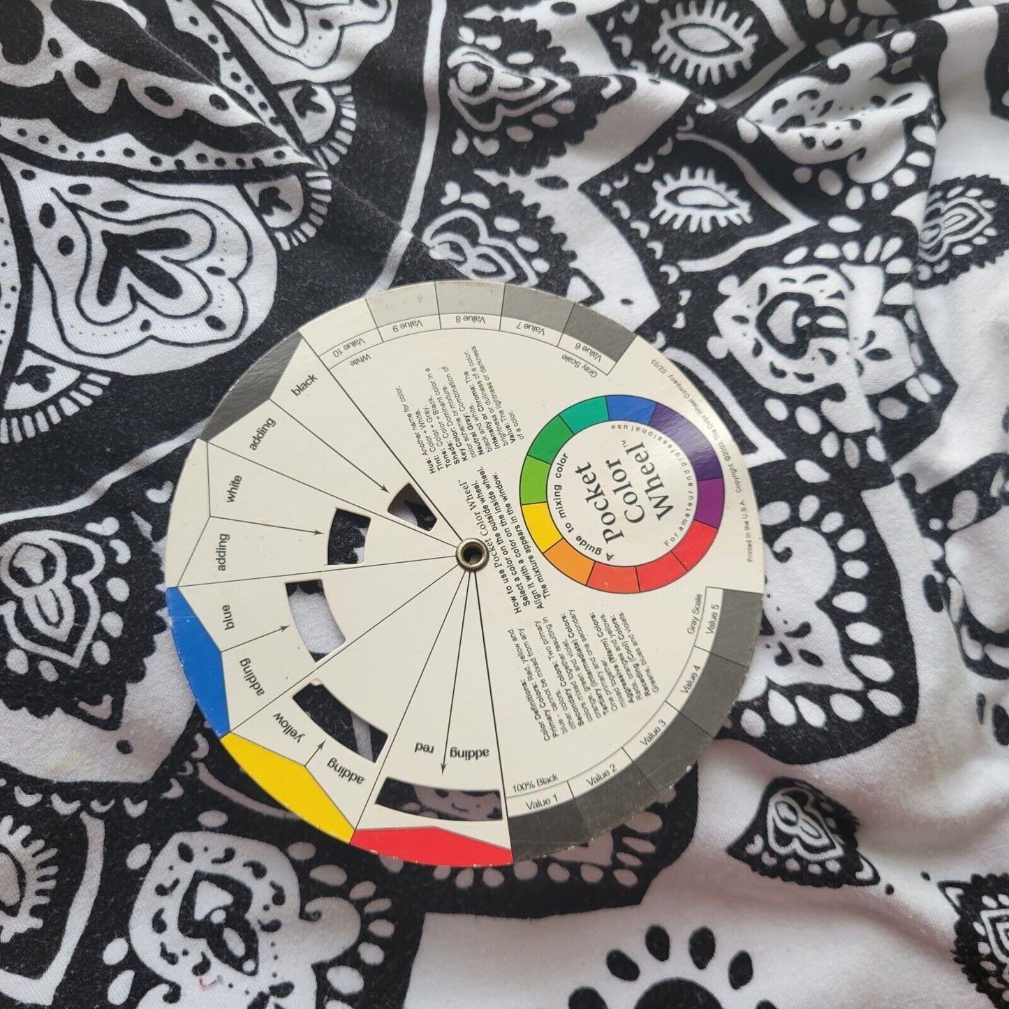 Chicos Zenergy Womens Top 3 Standard XL 3/4 Sleeve Black White Geometric Comfy