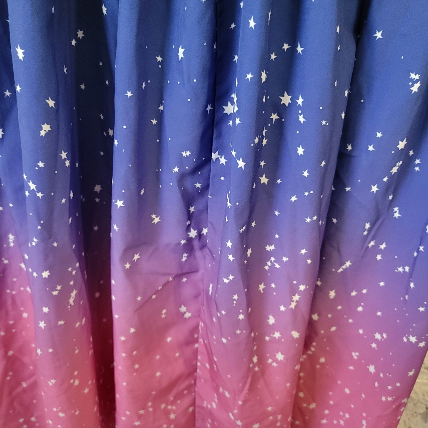 Shein Women Dress 2XL Plus Short Flutter Sleeve Fit Flare Stars Galaxy Polyester