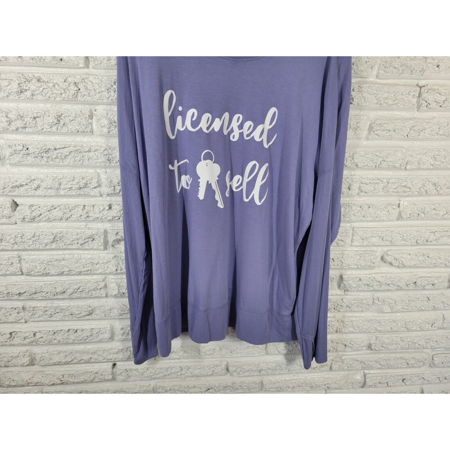 Sams Makers Mark Womens Top XXL Pajama Lavender Lounge Licensed to Sell Realtor