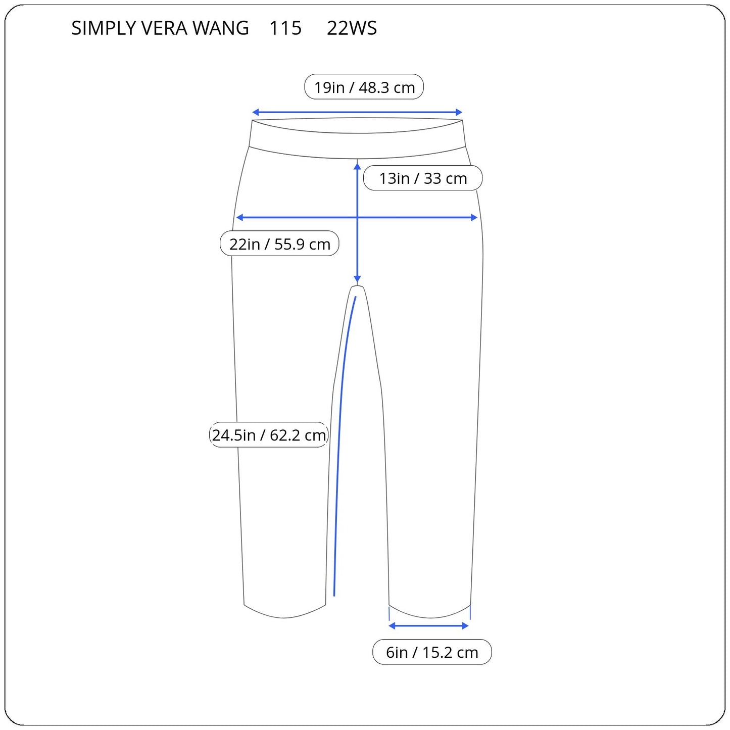 Simply Vera Wang 22WS Petite Black Skinny Cropped Jeans Elastic Waist SKI22E