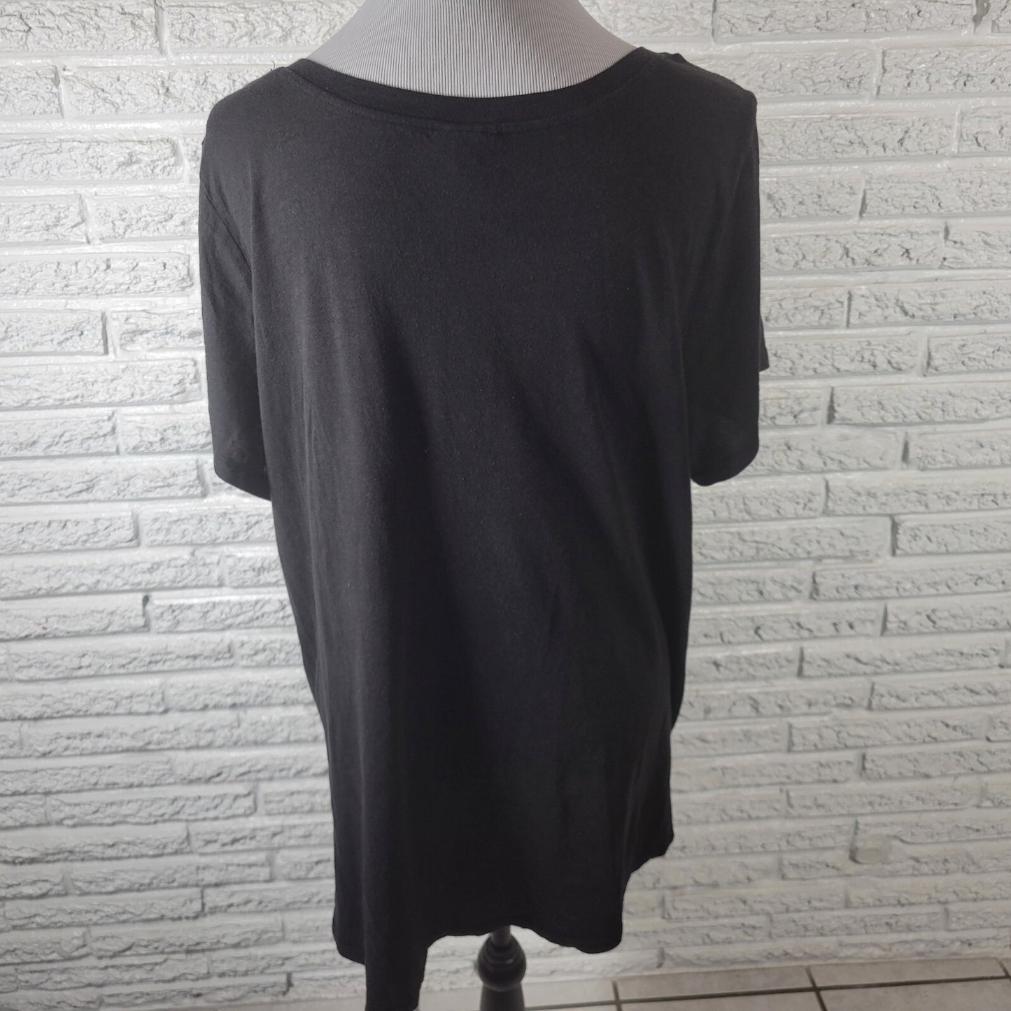 Torrid Womens Top 2 2X Plus Tee Cap Sleeve Black Cotton Blend Casual Lightweight