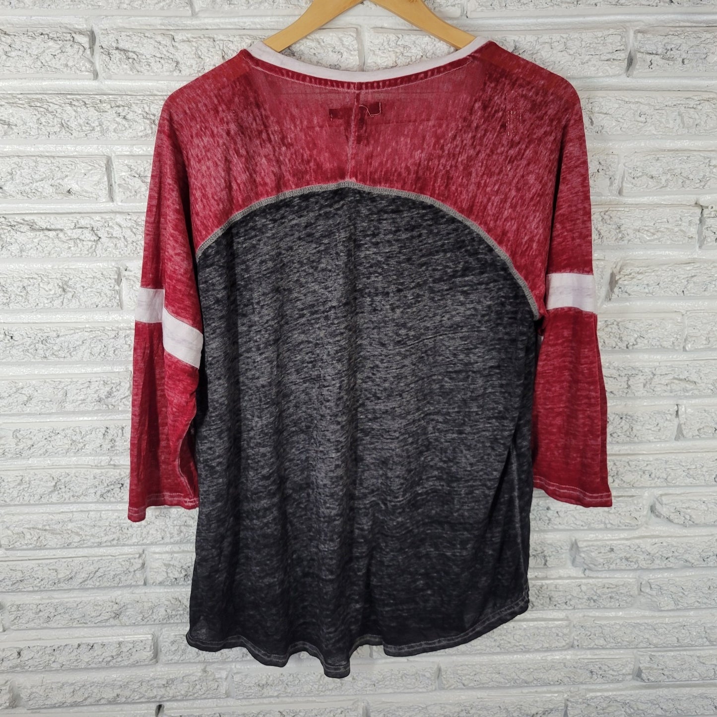 Christmas Womens Top 2X Plus Black Burnout He Sees You When Youre Drinking Sheer