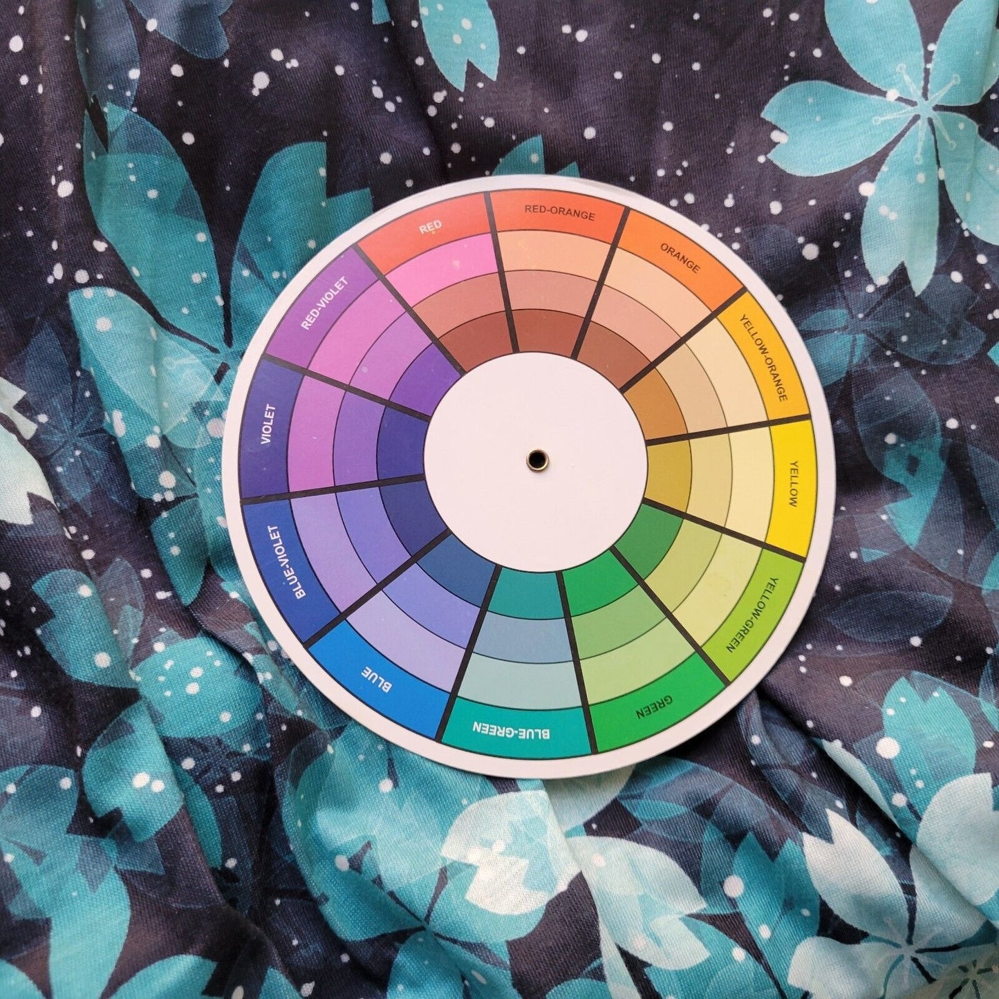 Womens Top 5XL Plus Tee Short Sleeve Blue Floral Cotton Blend Lightweight Comfy