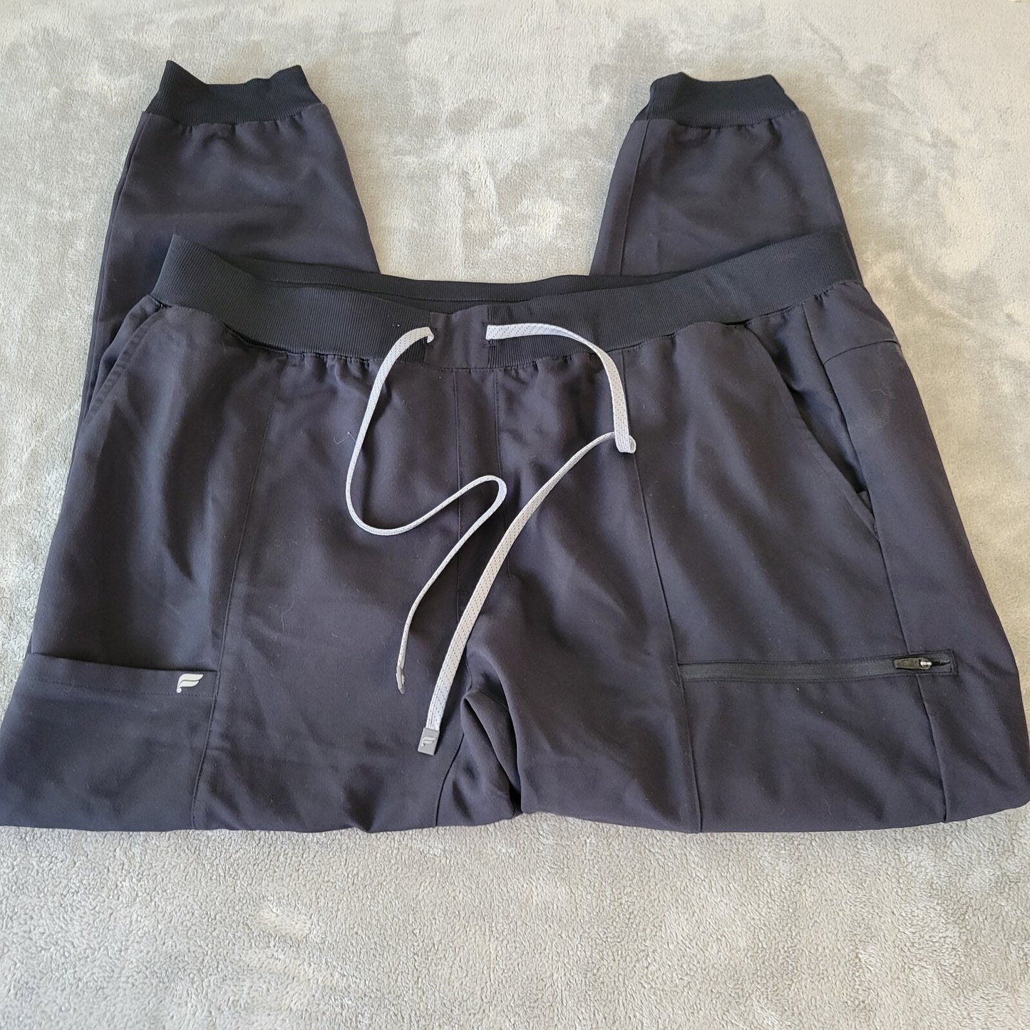 Fabletics Womens Pants 2X Plus Pull On Jogger Activewear Black Cargo Pockets