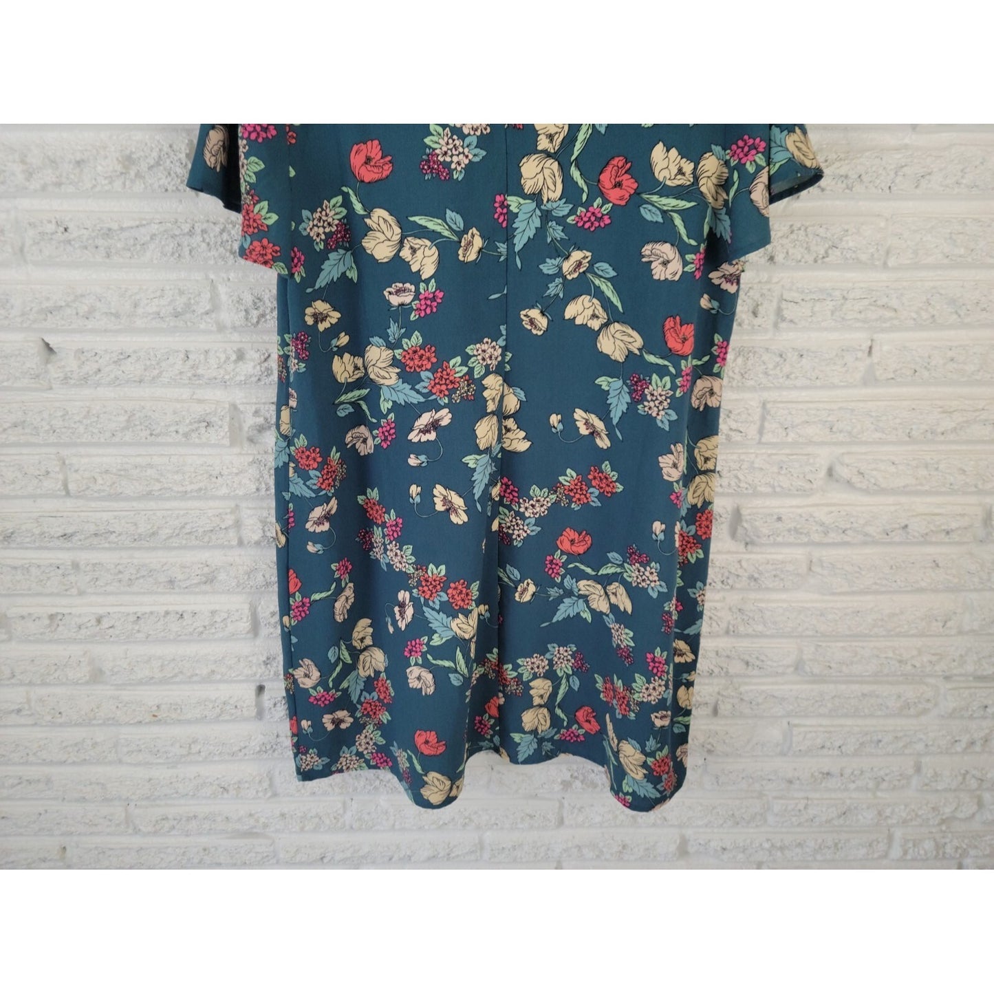 Maurices Womens Dress Extra Large XL Mini Short Flutter Sleeve Polyester Keyhole