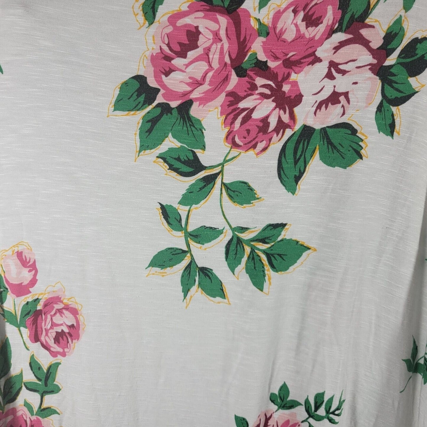 Lularoe Womens Top 3XL Plus Tee Short Sleeve Pink Green Floral Casual Comfy