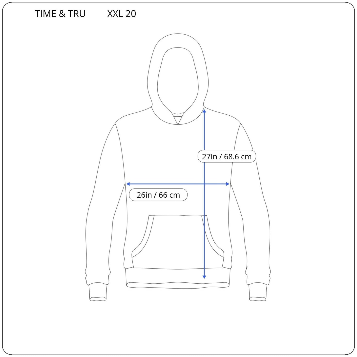 Time Tru Womens Top XXL 20 Hoodie Lightweight Pink Stripe Lightweight Pockets