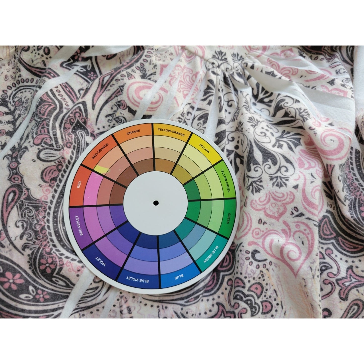 Espresso Women Top Extra Large XL Asymmetric Purple Paisley Shark Bite Laser Cut