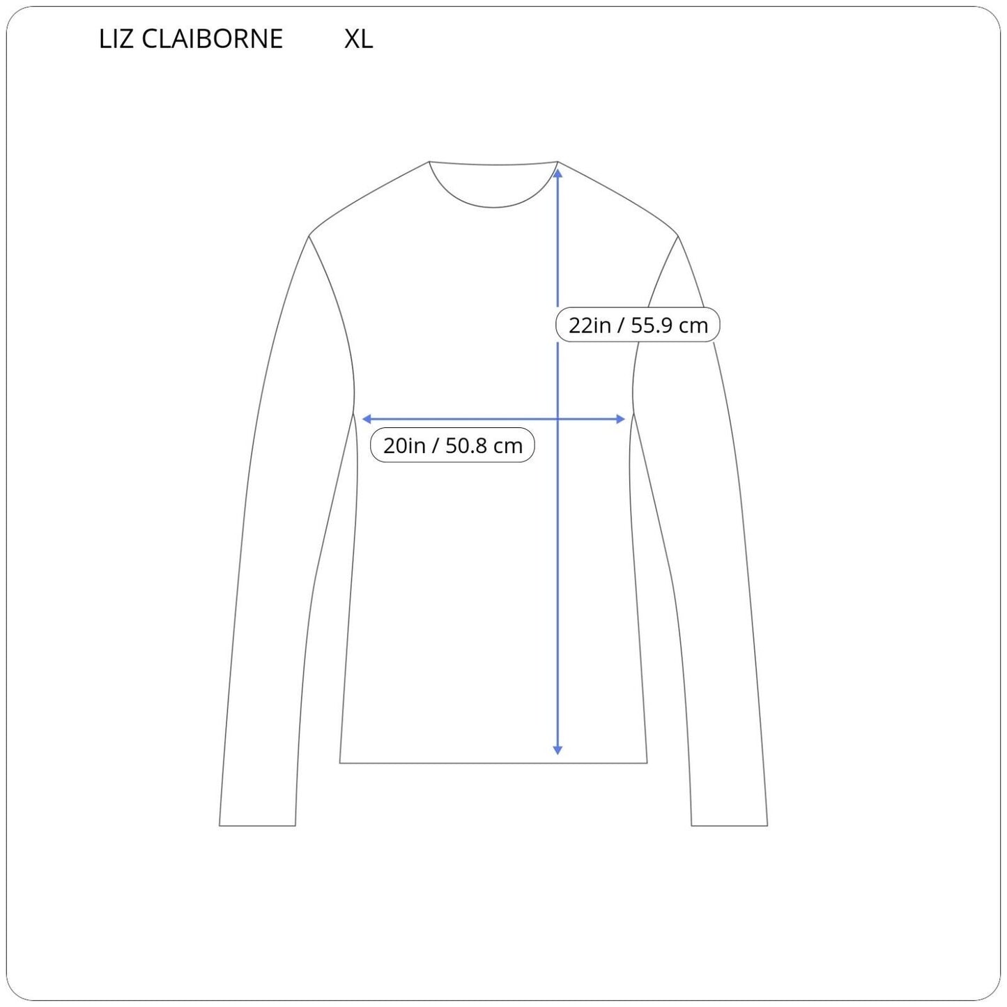 Liz Claiborne Womens Sweater Extra Large XL Blue Stripe Cotton Pullover Casual