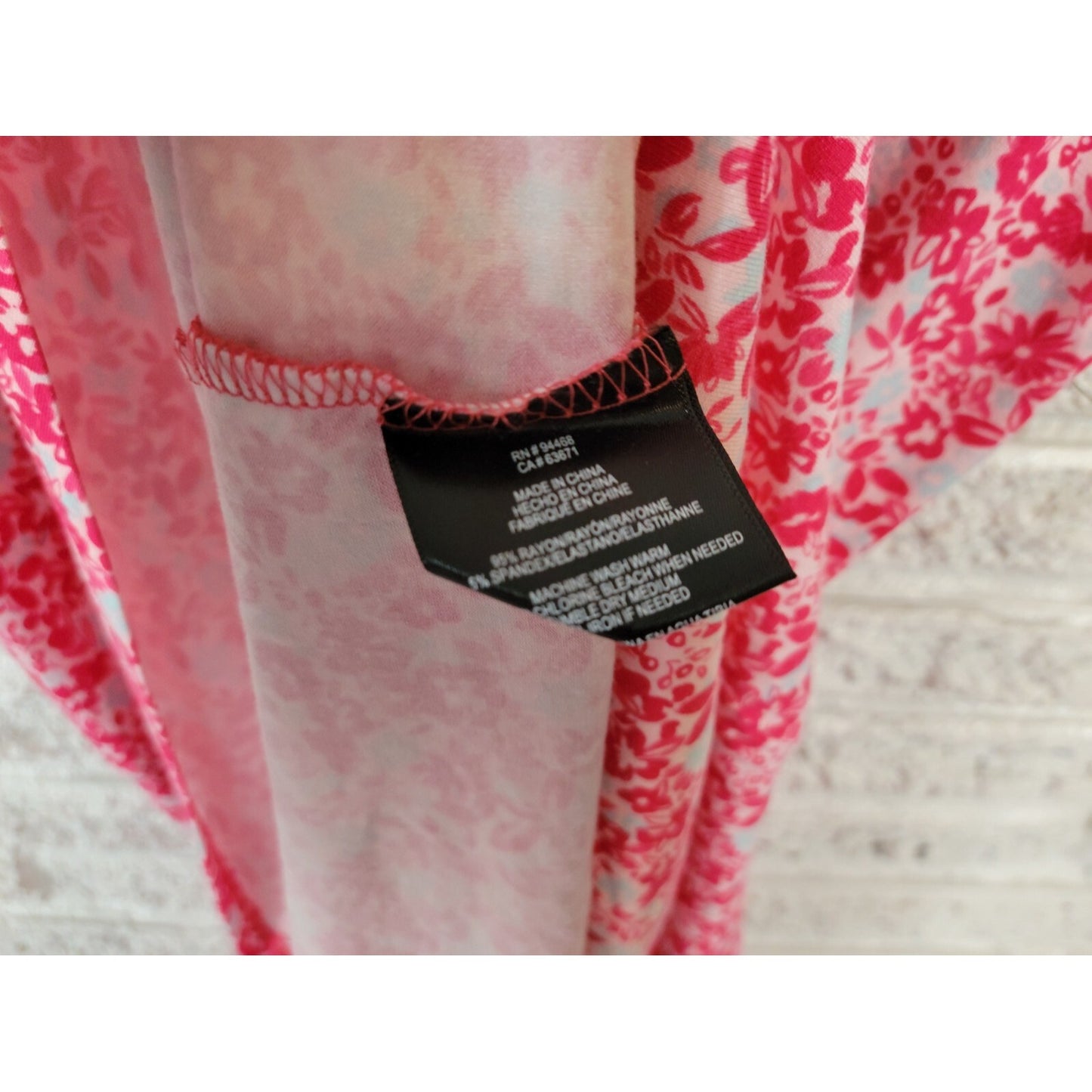 BCBG Paris Womens Dress XXL Plus Tank Wrap Pink Floral Sleeveless Open Back