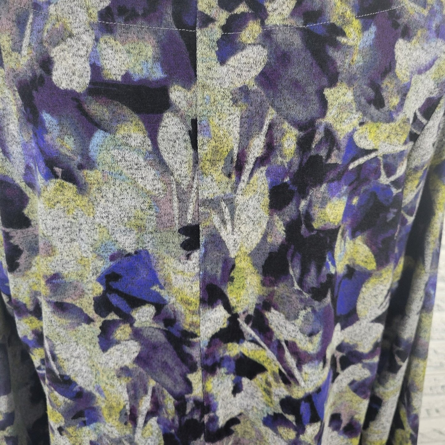Simply Vera Wang Women Top Extra Large XL Long Sleeve Cowl Neck Purple Gray Knit