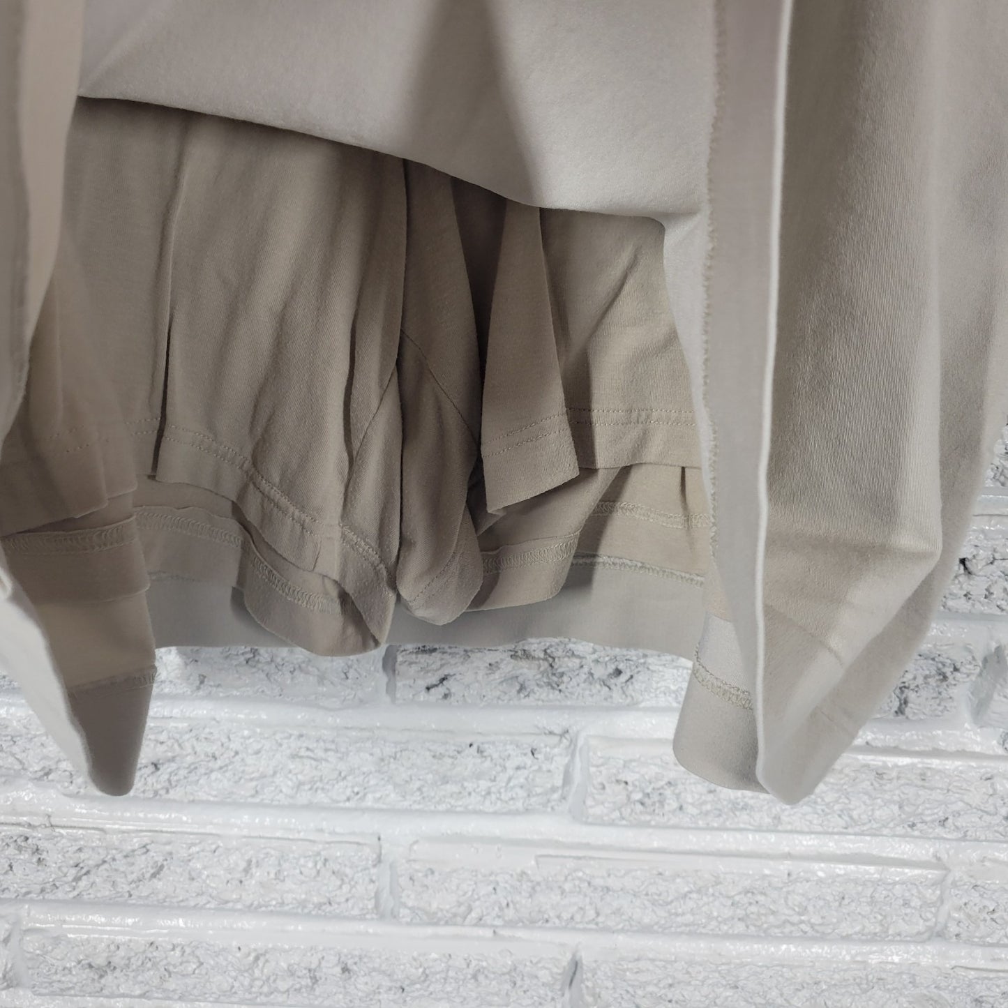 Croft Barrow Womens Skort 24W Plus Skirt Shorts Beige Pull On Pockets Comfy