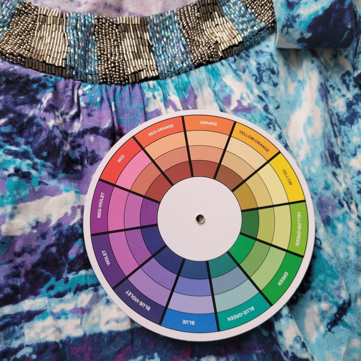 Cato Womens Top Extra Large XL Tank Blue Purple Watercolor Beaded Office Casual