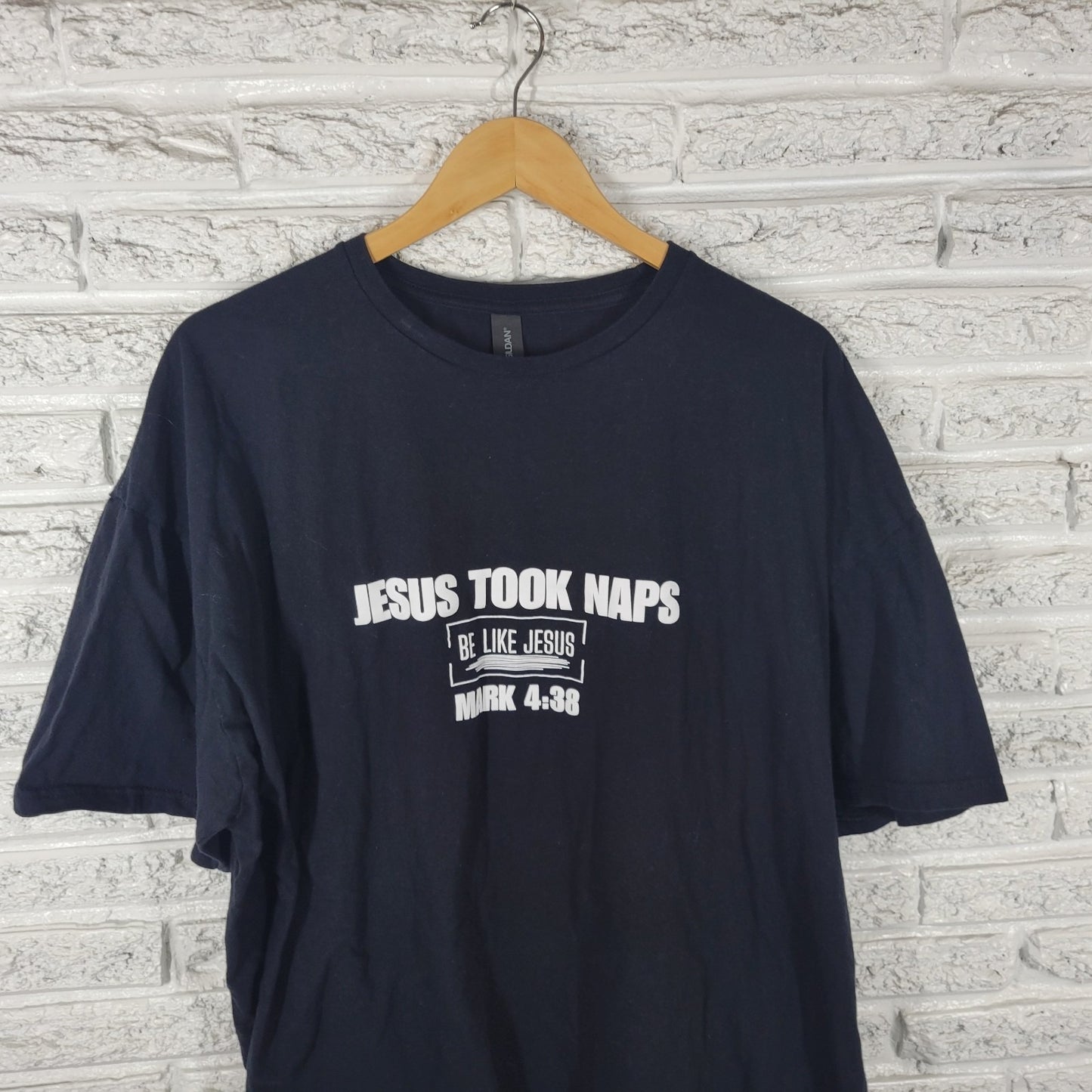 Jesus Took Naps Womens Top 3XL Plus Tee Black Mark 4:38 Christian Religious