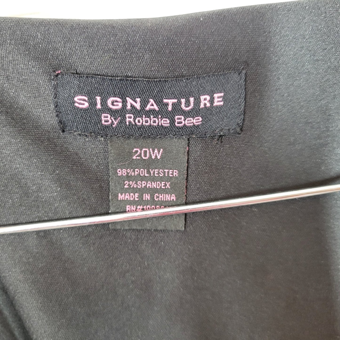 Signature Robbie Bee Womens Dress 20W Plus fit Flare Gray Circles Pockets Casual