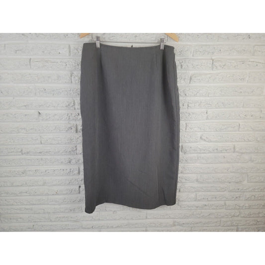 Sag Harbor Womens Skirt 18 Straight Pencil Gray Pleated Comfort Waist Office