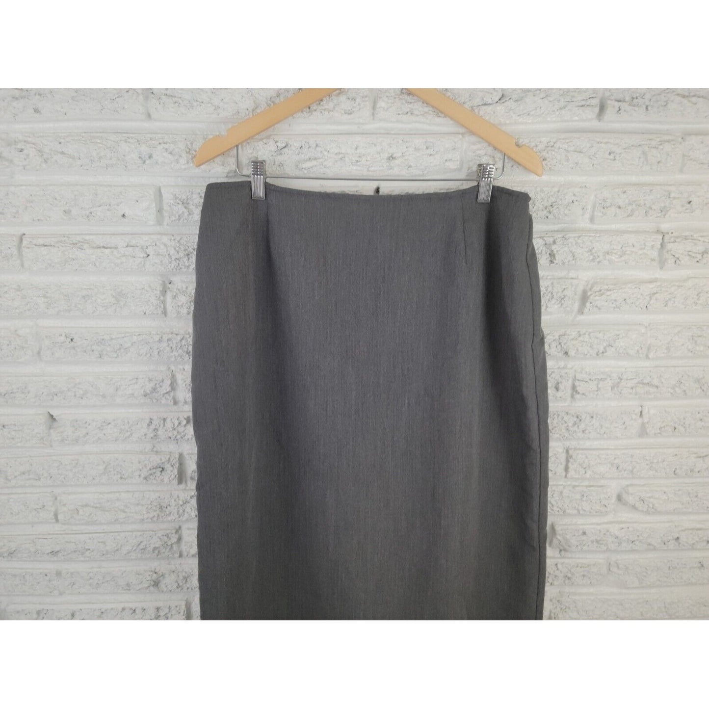 Sag Harbor Womens Skirt 18 Straight Pencil Gray Pleated Comfort Waist Office