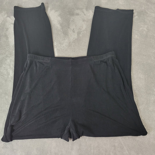 Chico's Womens Pants 3 Short Standard XLP Black Short Stretch Soft Travel Knit