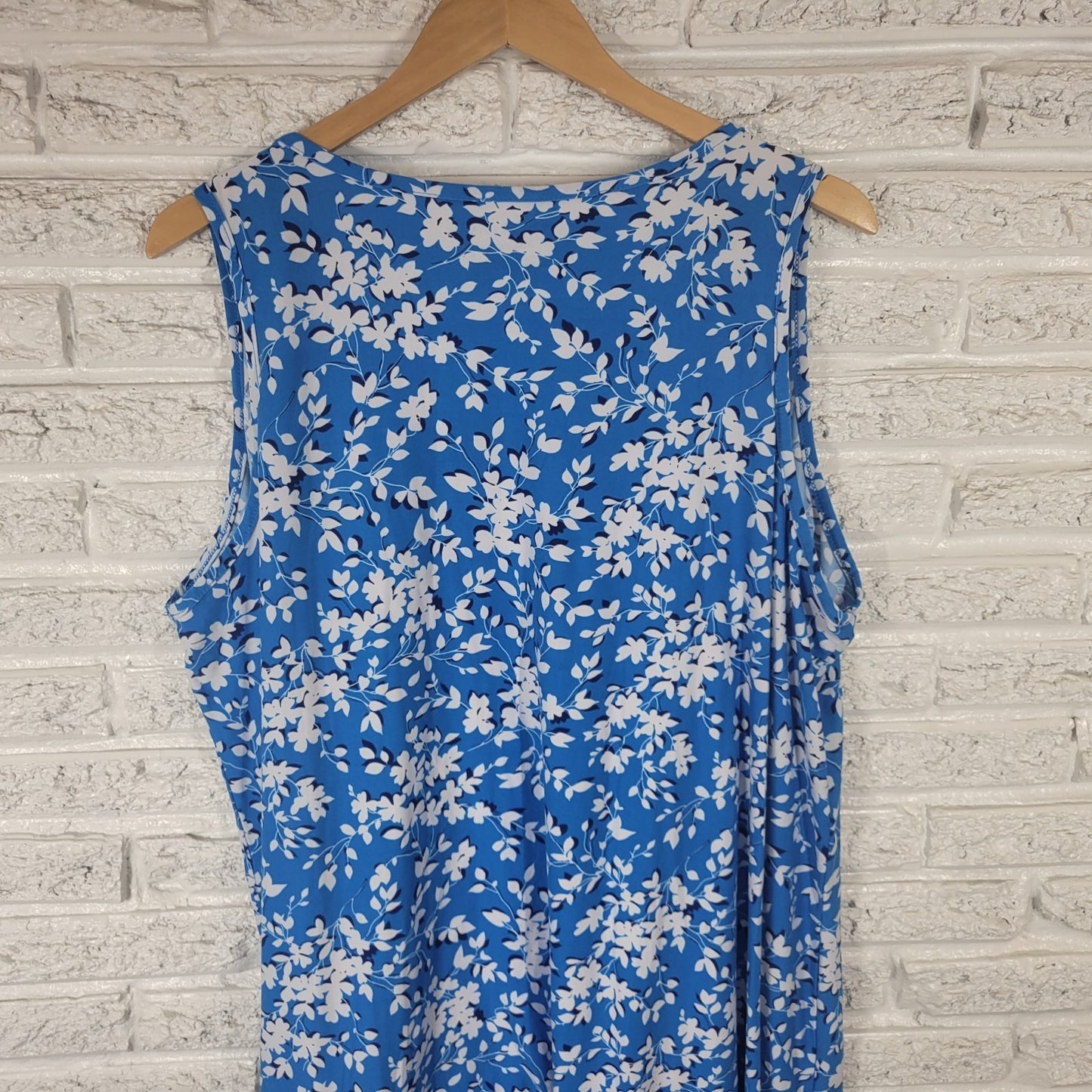 Draper James Womens Nightgown XXL XXXL Plus Blue Floral Ruffle Soft Loungewear
