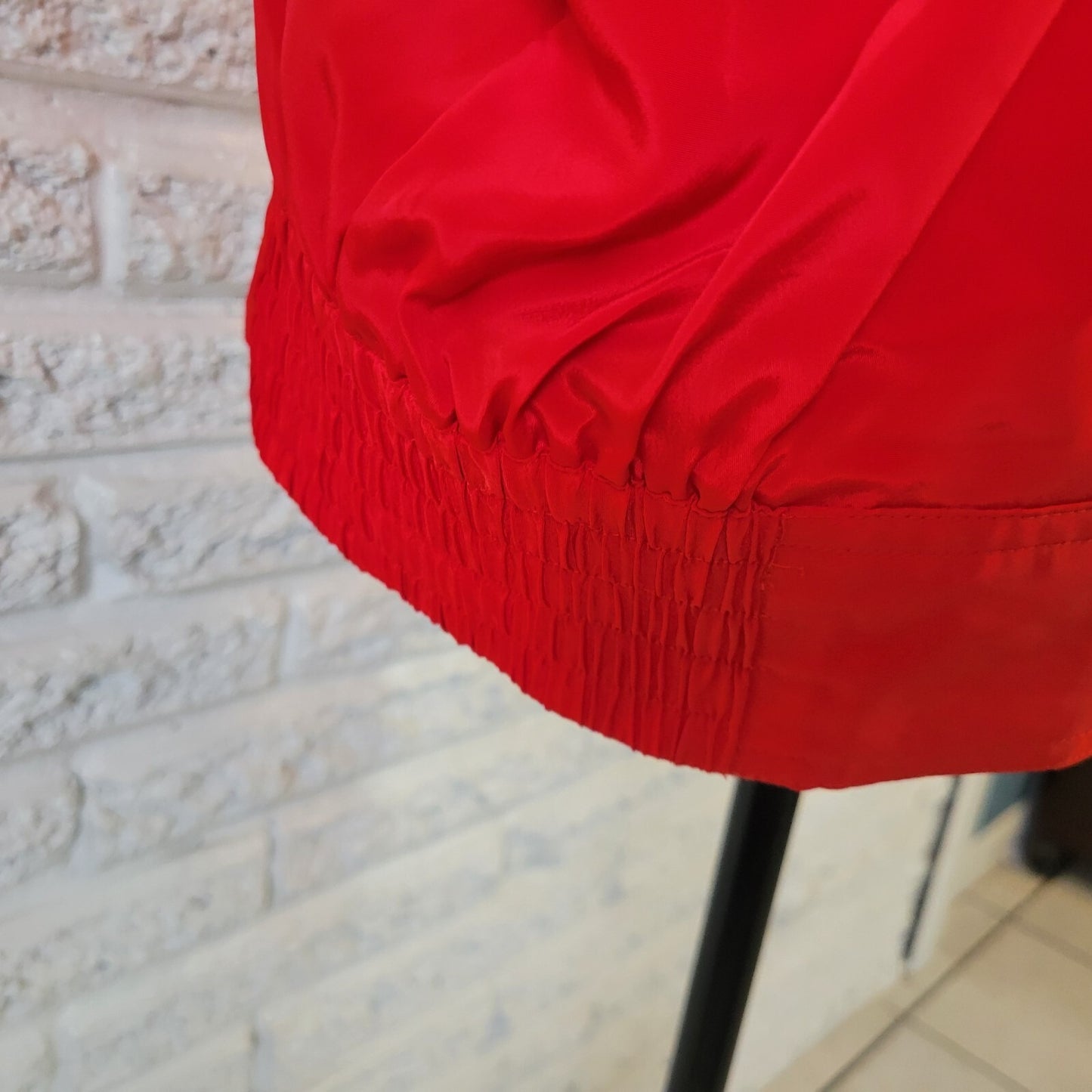 Susan Hutton Womens Top 16W Plus Long Sleeve Red Lightweight Polyester Office