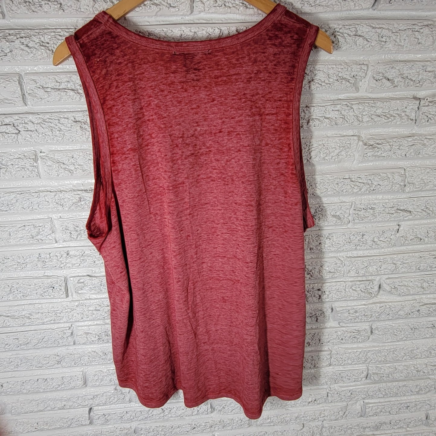 Fourth of July Womens Top 3X Plus Tank Patriotic Home of the Free Red Burnout