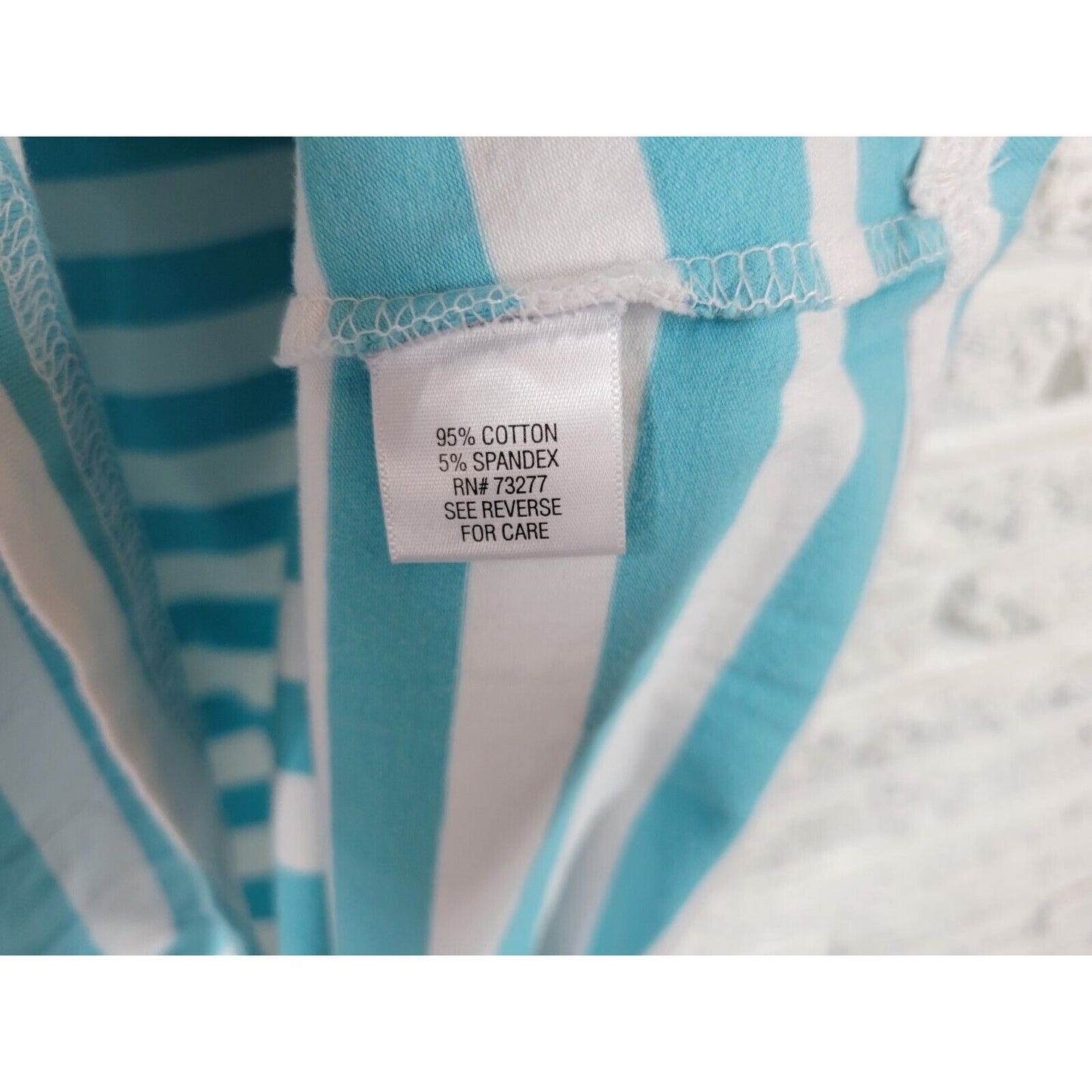 Croft Barrow Womens Top 2X Plus Sleeveless Blue Stripe Pockets Quarter Button