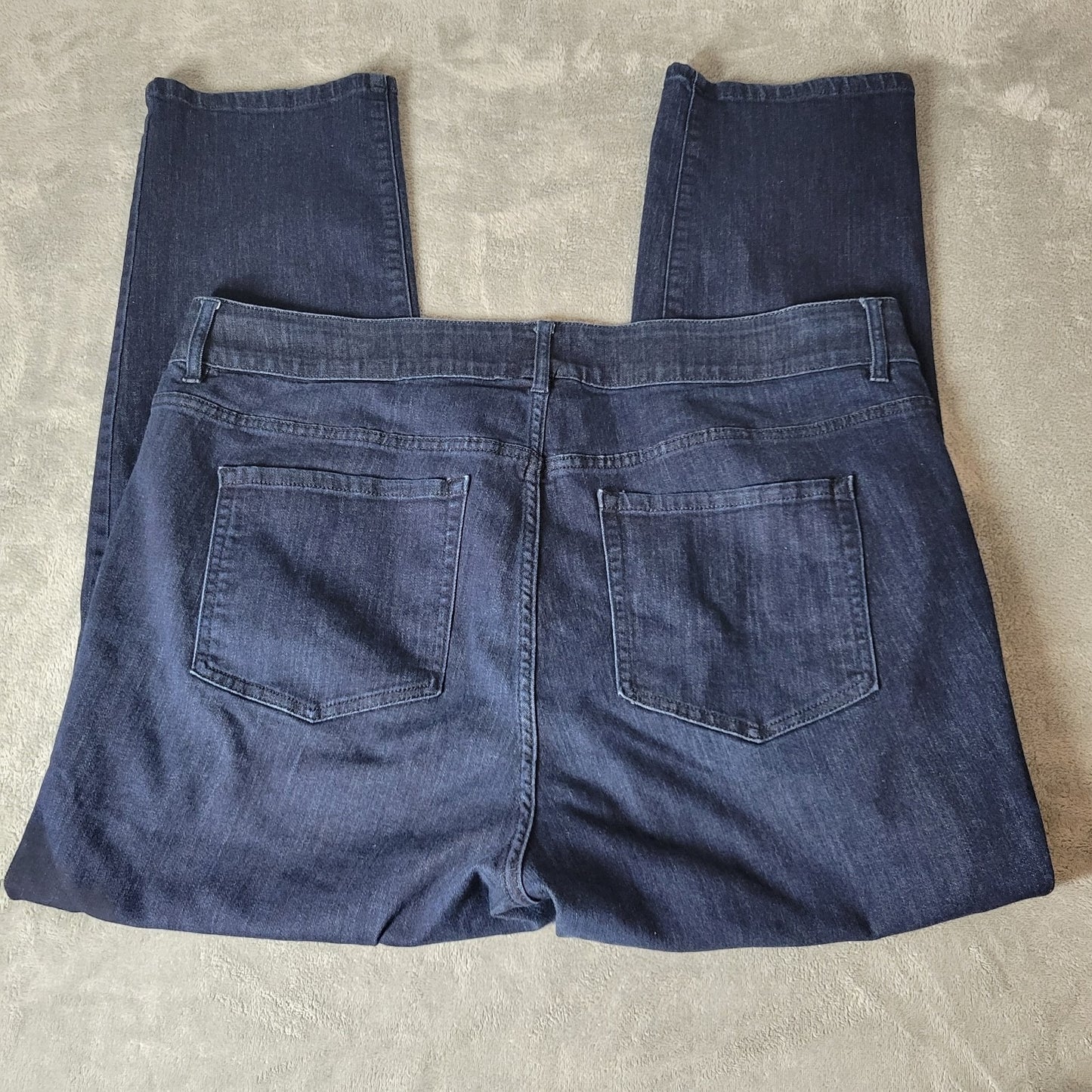 Venezia Lane Bryant Womens Jeans 22 Plus Straight Leg Dark Blue Denim Zip Fly