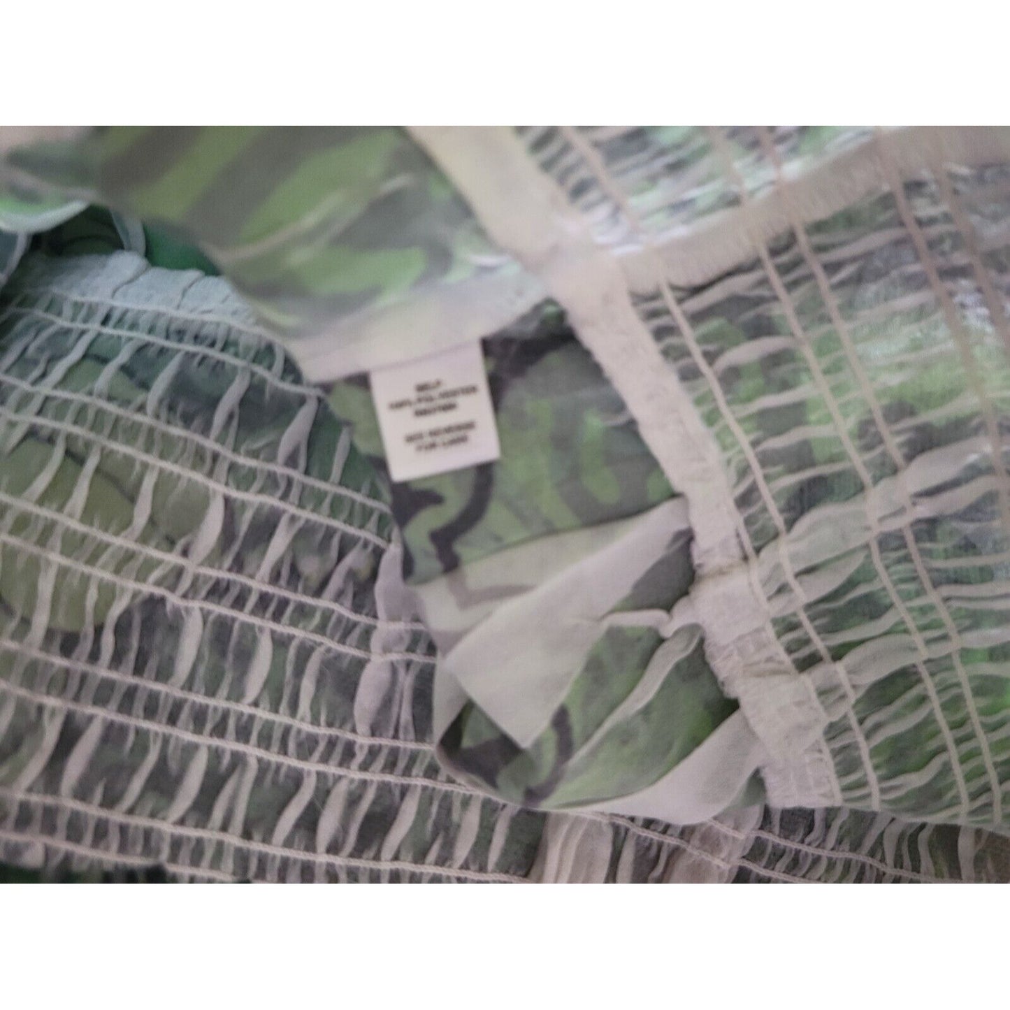 Cato Women Top 22W 24W Plus Peplum On Off Shoulder 3/4 Sleeve Green Floral Sheer