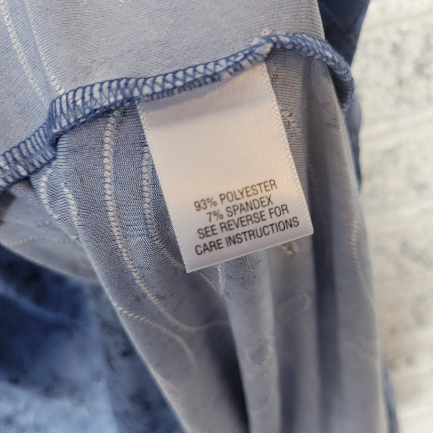 NY Collection Womens Top XL Sleeveless Blue Floral Embroidered Pintucked Comfy